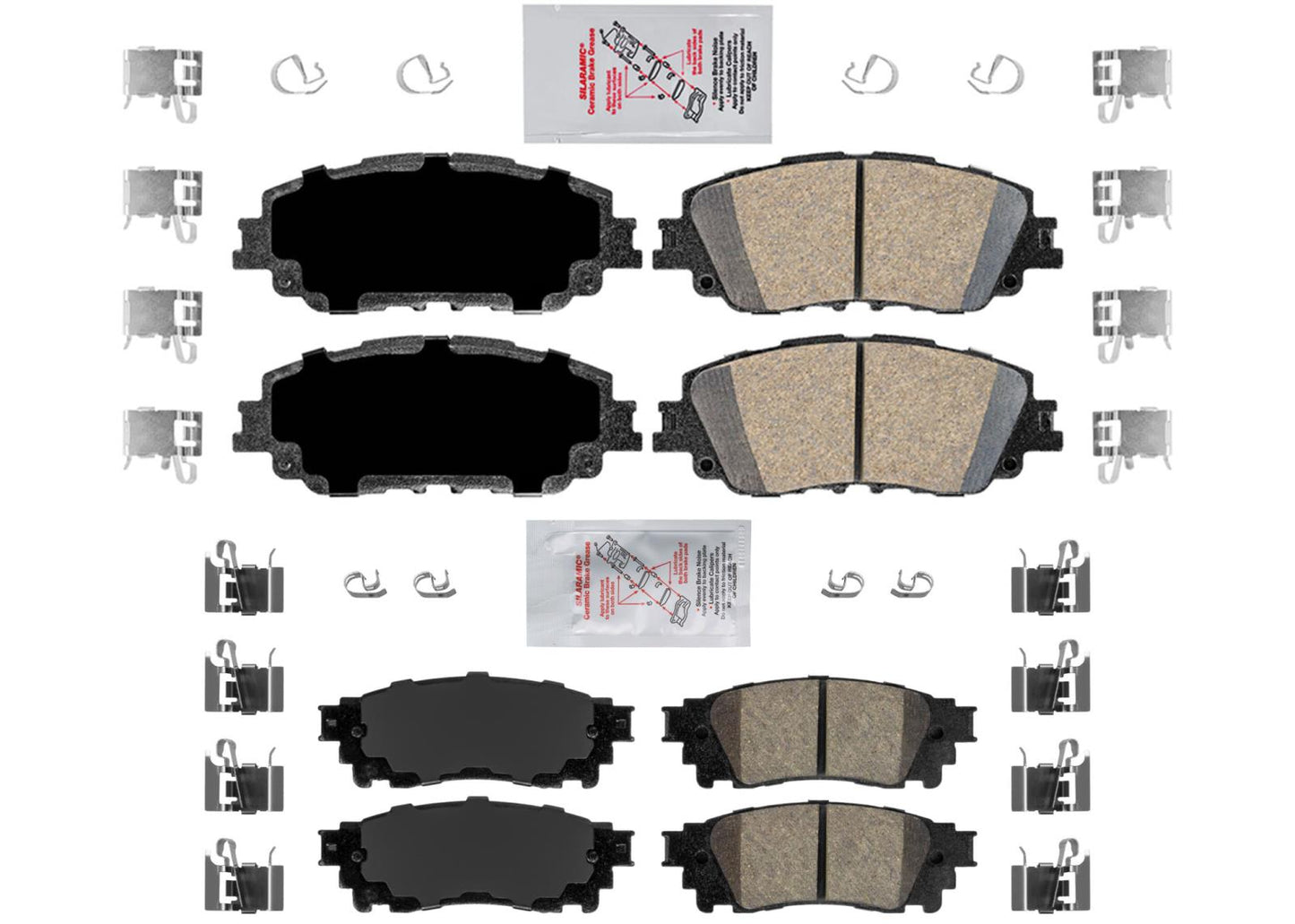 Pastillas de freno AmeriPro Premium Ceramic F&R para Toyota C-HR 20-22 construidas en Japón
