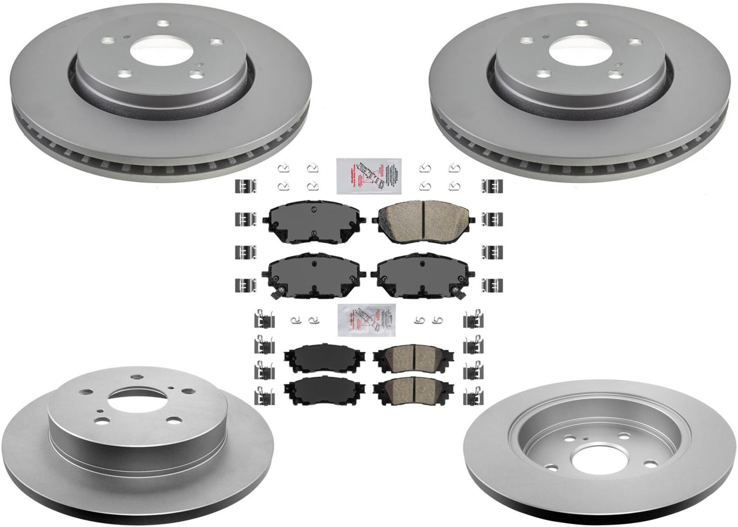 Coated Disc Brake Rotors Brake Pads For Toyota C-HR up to 04/2018 built in USA