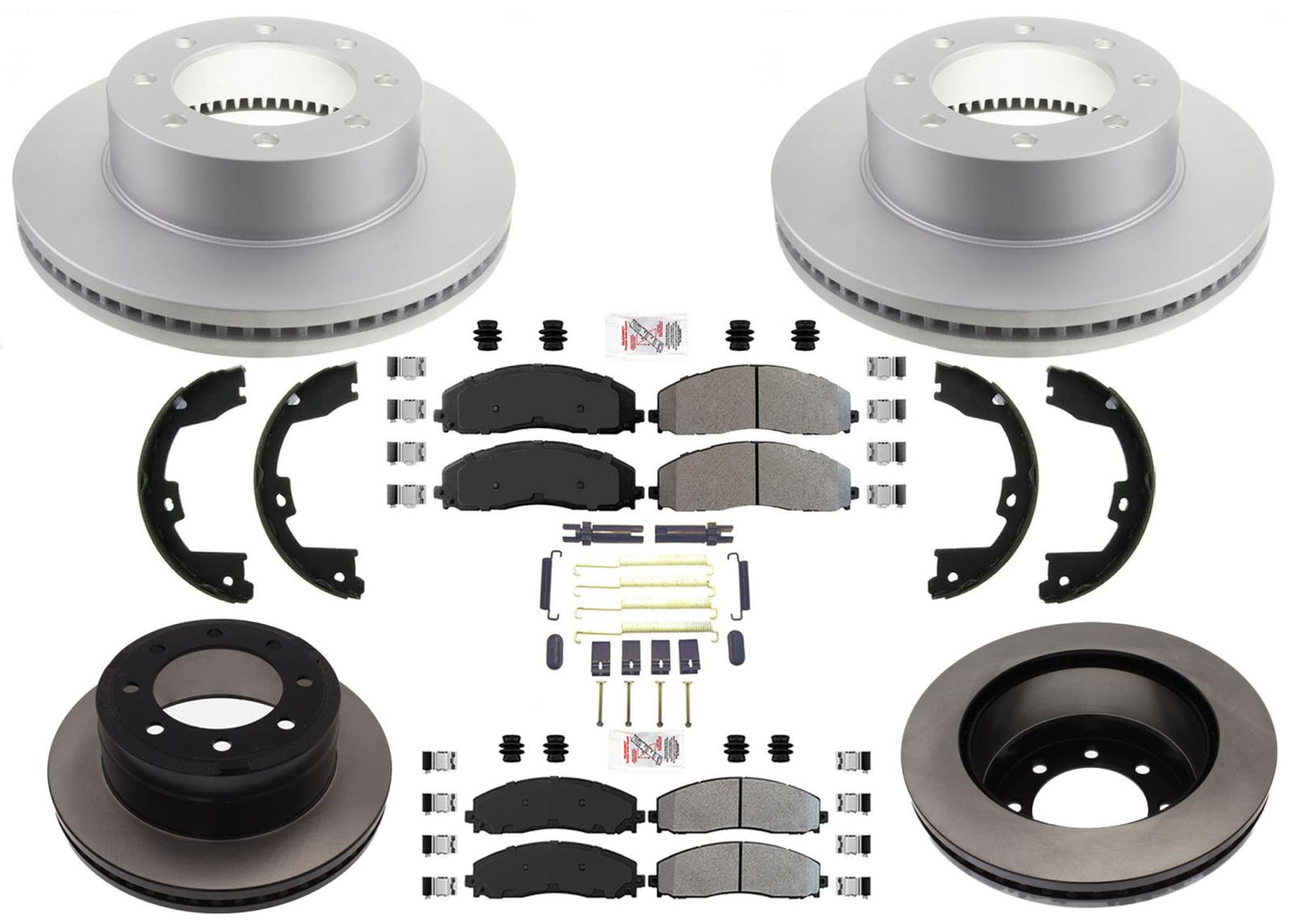 Pastillas de freno de flota de rotores de freno de disco para Ford F350 Super Duty 2014-22 Dual Rear W