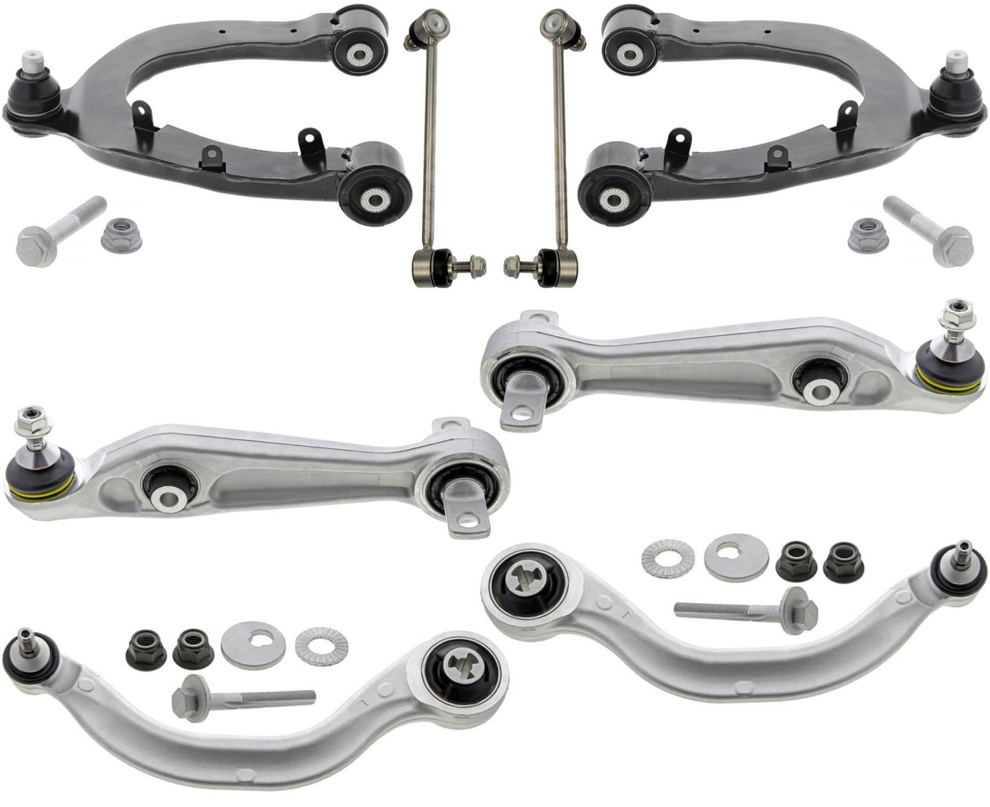 Front Upper & Lower Arms W/ Ball Joints & Sway Bar Links For Tesla 3 2017-2023