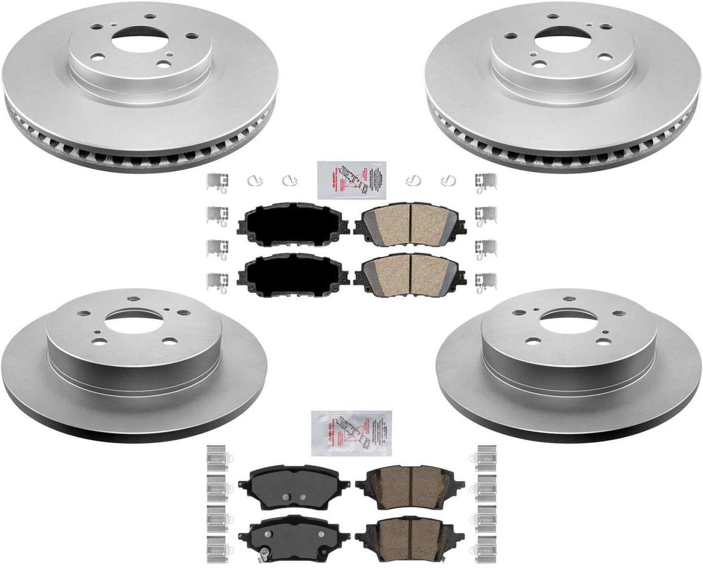Coated Disc Brake Rotors Brake Pads For to 2019 Toyota C-HR built in Japan