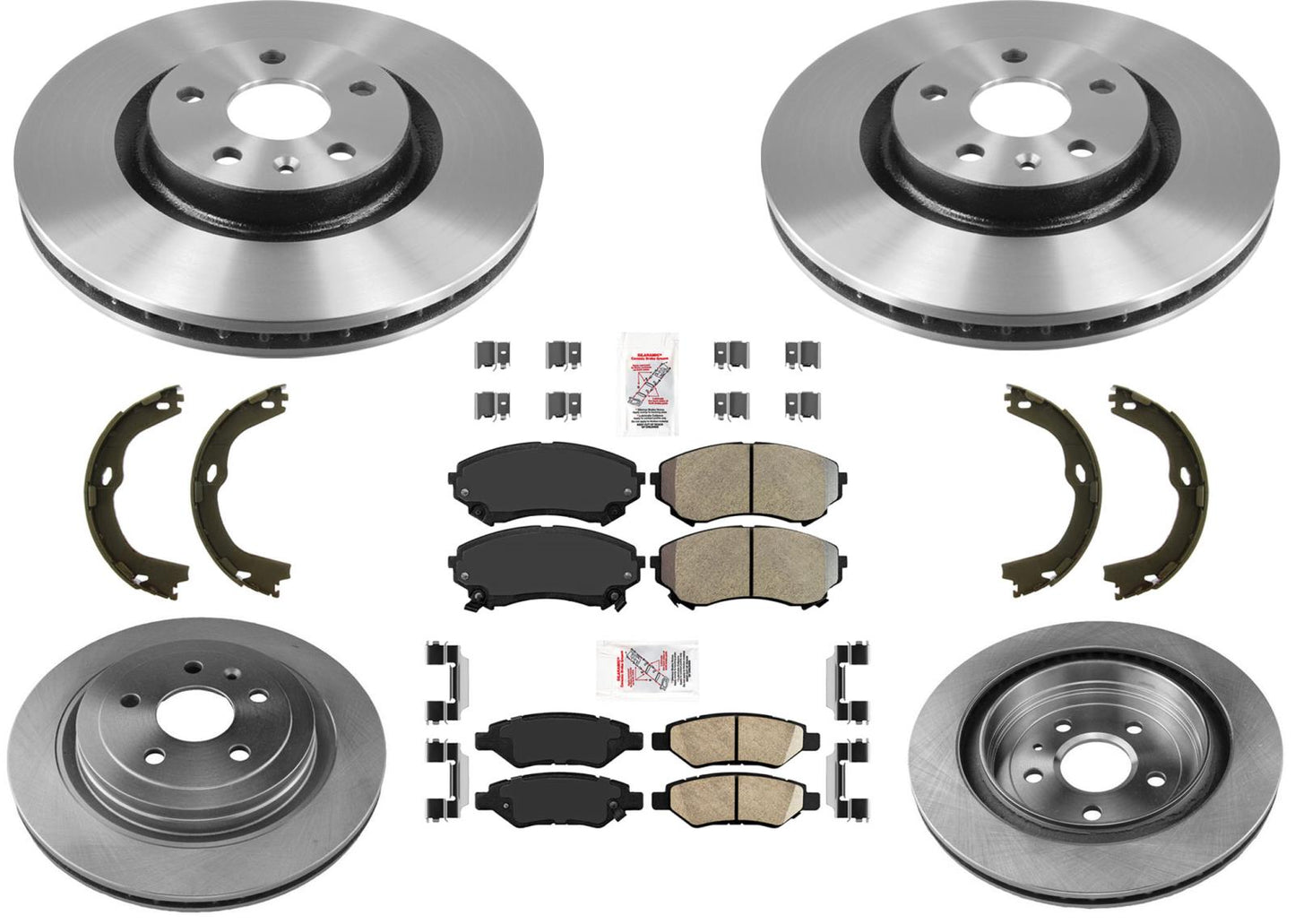345MM Front Disc Brake Rotor Brake 339MM Rear Rotors For CTS 08-14 Heavy Duty