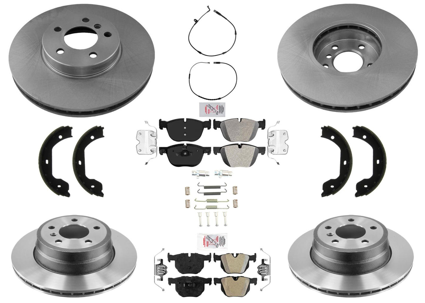 Pastillas semimetálicas de rotores de freno de disco de rendimiento para BMW X5 2007-2018 3.0L