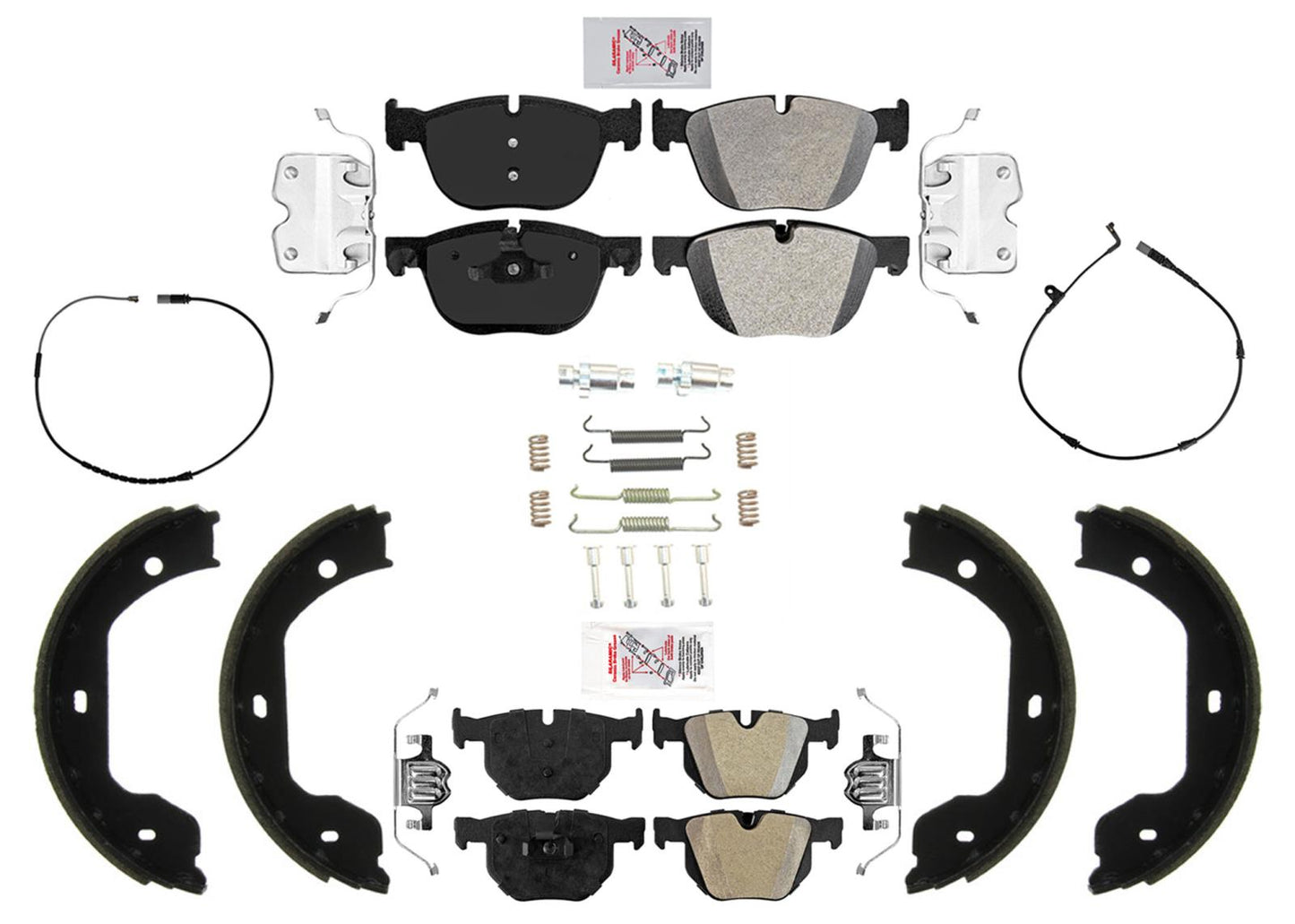 Pastillas de freno de disco semimetálicas, zapatas de freno de estacionamiento para BMW X5 3.0L 2007-2018