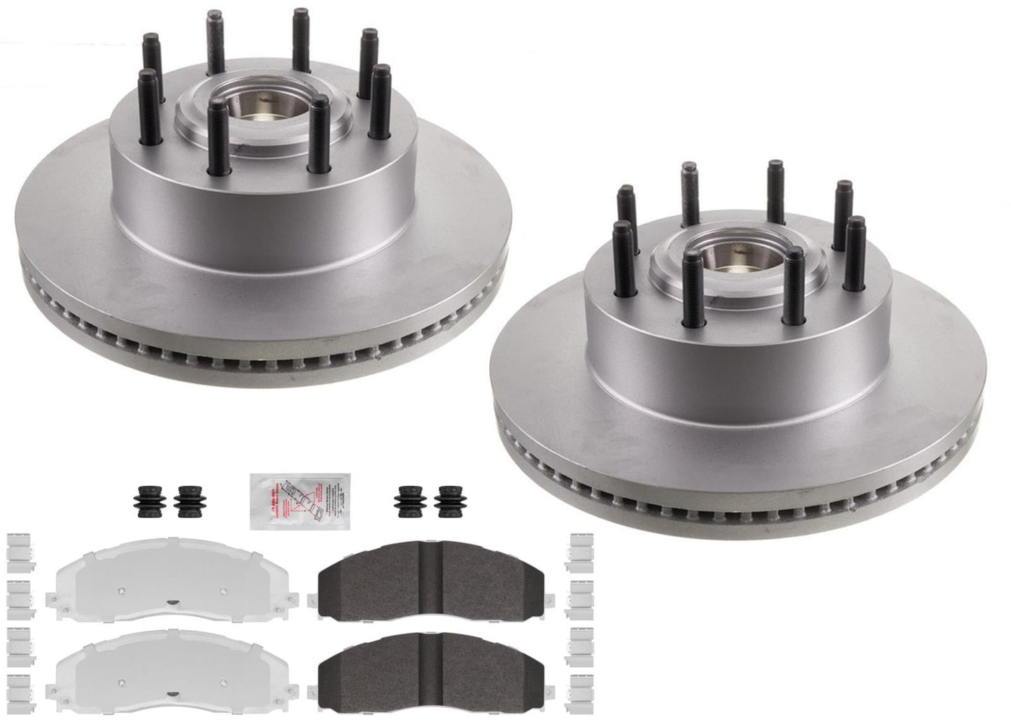 Pastillas de freno delanteras galvanizadas y rotores recubiertos PARA F250 Super 14-22 Rueda trasera Drv