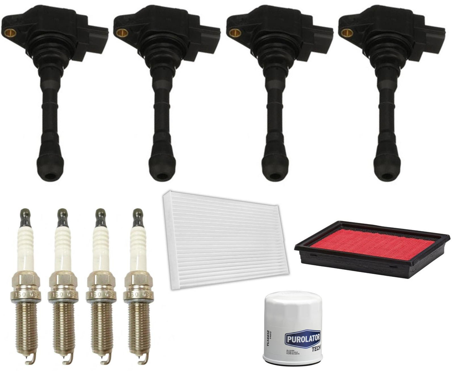 Direct Ignition Coil & Spark Plugs Tune Up Kit For Nissan Sentra 1.6L 2017-2019