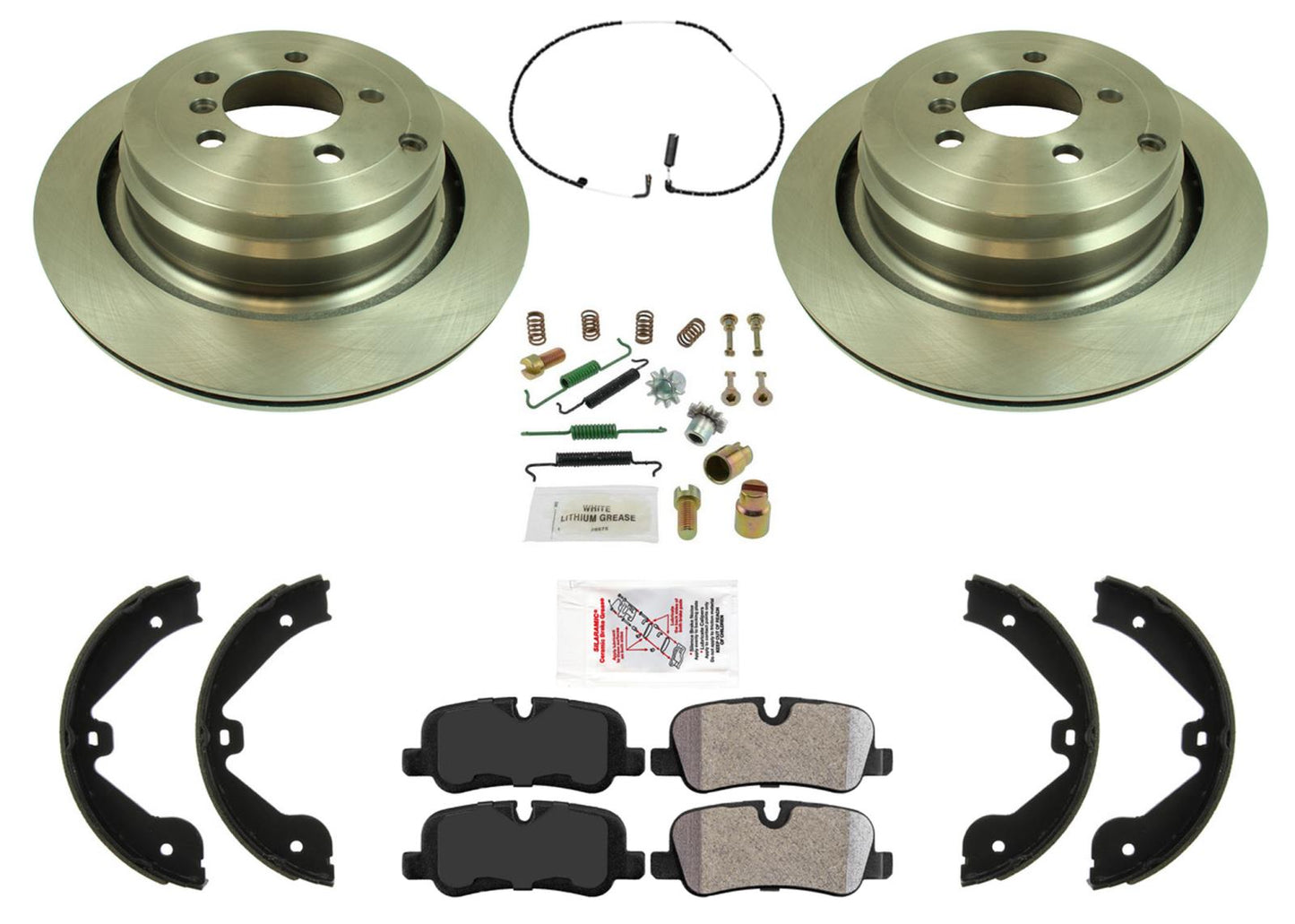 Hardware de pastillas de rotores de freno de disco trasero para Land Rover Ranger Rover 4,4 HSE 06-09