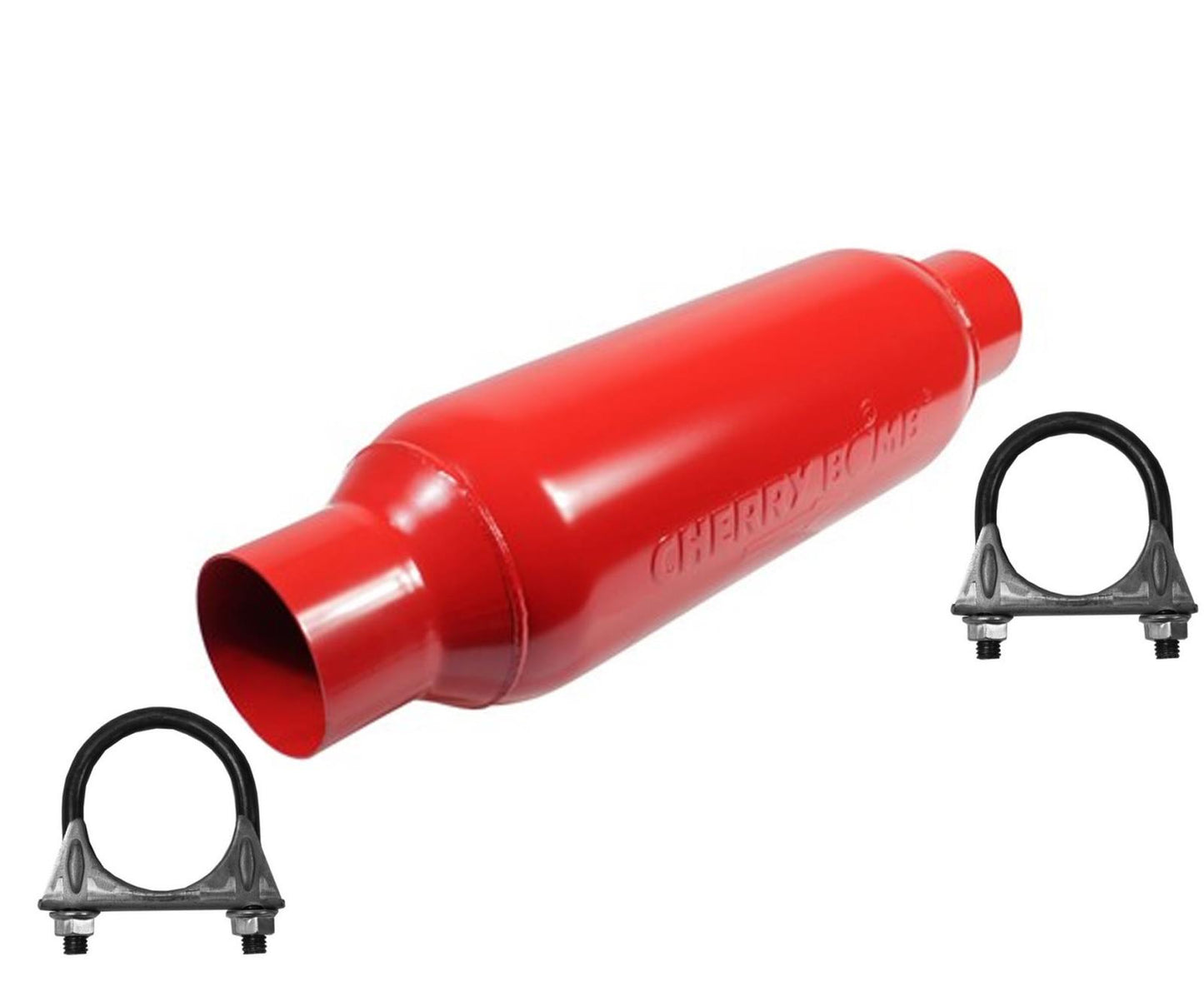 Cherry Bomb M80225 Muffler 19 inch OAL, 13 in Body 2.25" Inlet 2.25" Outlet