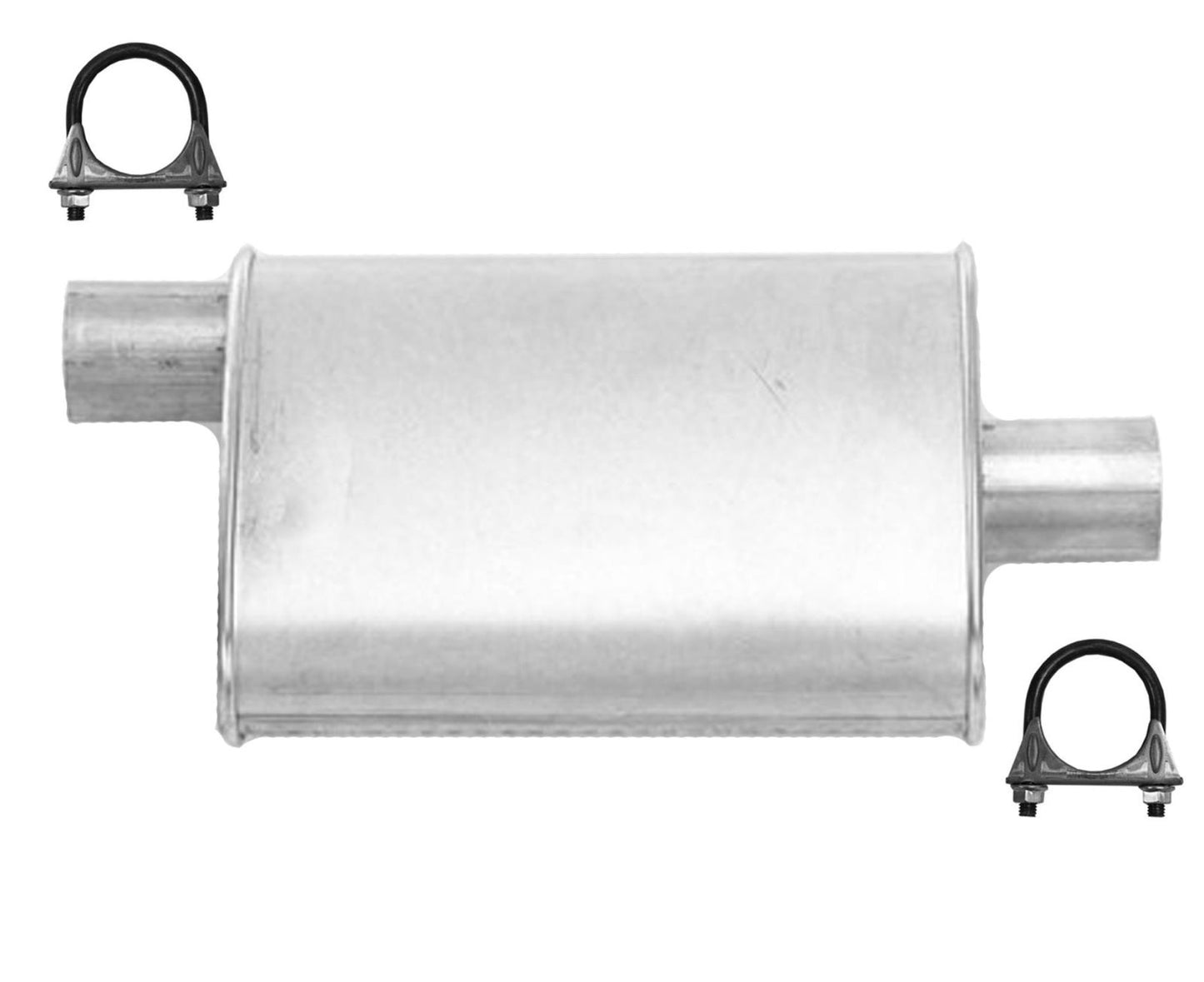 Cherry Bomb 16807CB Muffler 16 inch OAL, 11 in Body 2.0" Inlet 2.0" Outlet