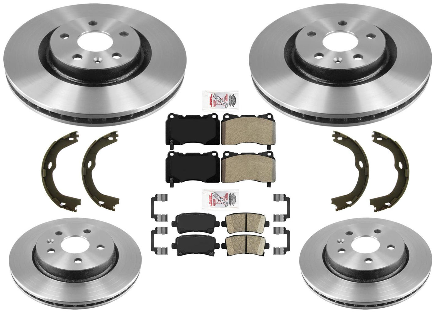 5 LUG Performance Disc Brake Rotors Brake Pads For Cadillac XTS 2013-2019