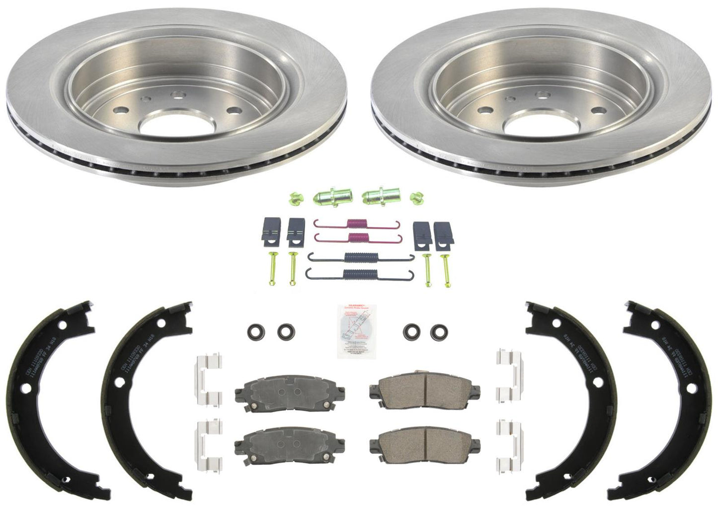 6LUG Disc Brake Rotors Brake Pads Hardware for Cadillac XTS 2013-2019 Limousine