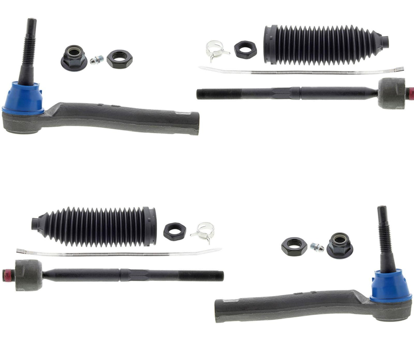 Front Inner & Outer Tie Rods For Chevrolet Silverado 1500 & Sierra 1500 19-2023