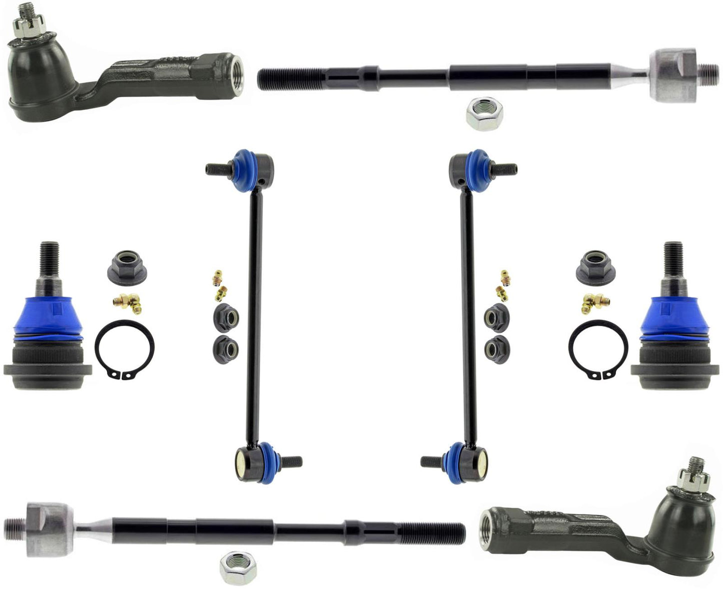 Front Inner & Outer Tie Rods Ball Joints & Links For Hyundai Venue 2020-2022