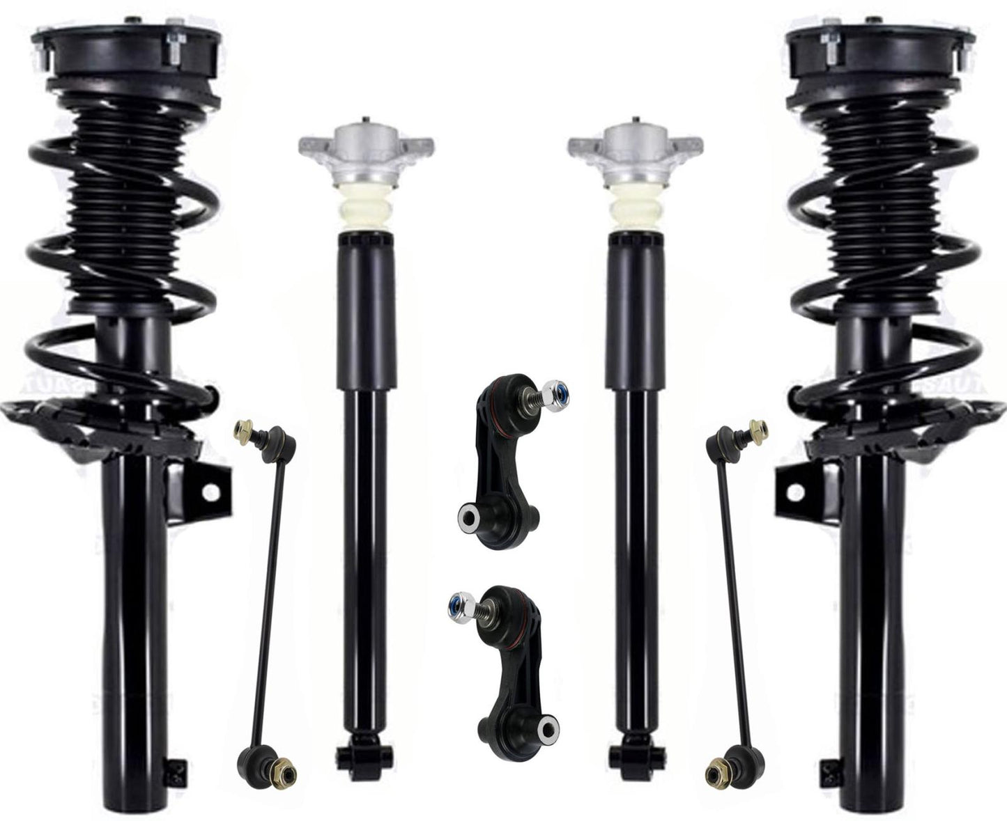 Front Struts Rear Shocks & Links For A3 1.8L Sedan 2015-17 Exc.Sport Suspension