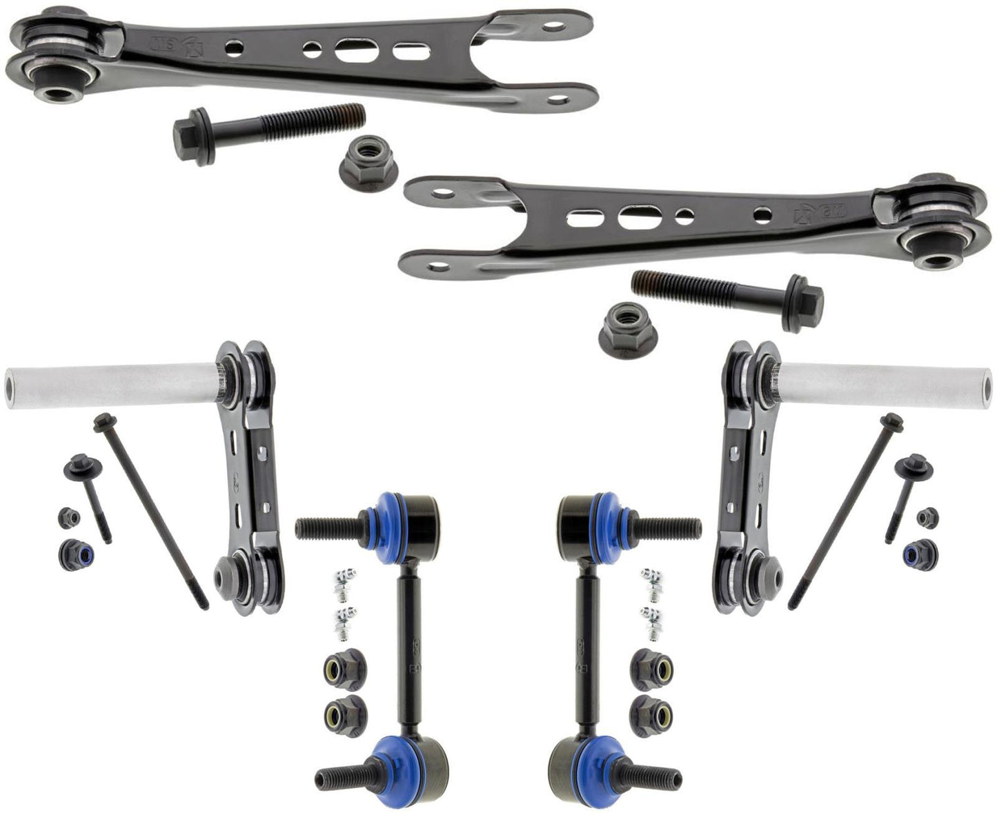 Mevotech Conjunto de brazos y enlaces de control inferior trasero para Ford Explorer 2020-2022