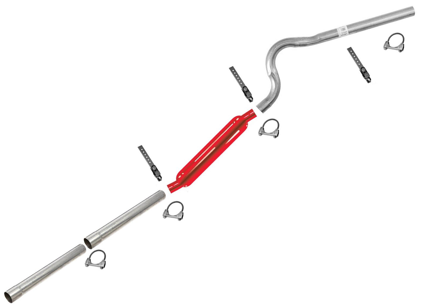 Weld On Cherry Bomb Performance Rear Muffler Tail Pipe For Jeep CJ5 CJ7 82-1986