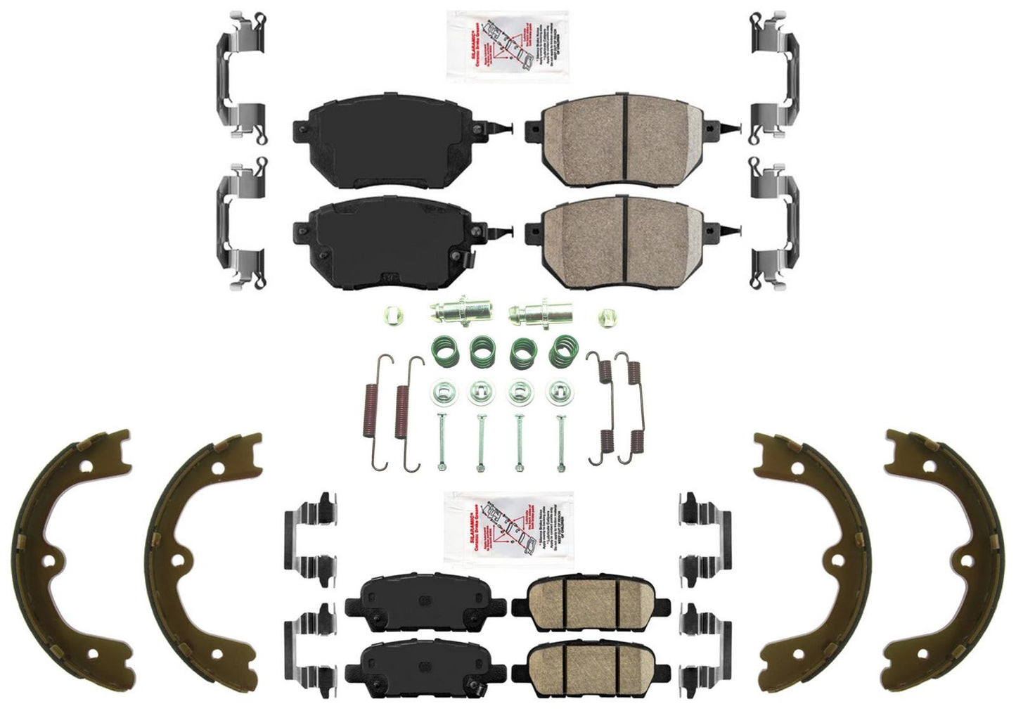 Ameri Zapata de pastillas de freno de disco de cerámica delantera trasera para Nissan Murano 09-2012 4 puertas