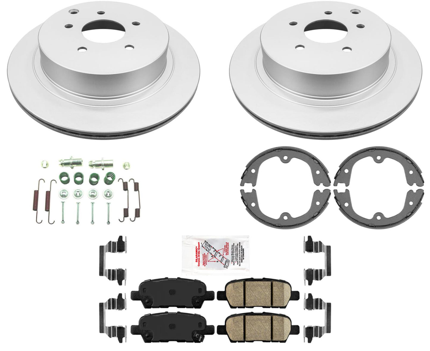 GEO Coated Rear Brake Rotors Brake Pads Parking Shoe for Nissan Murano 09-2022