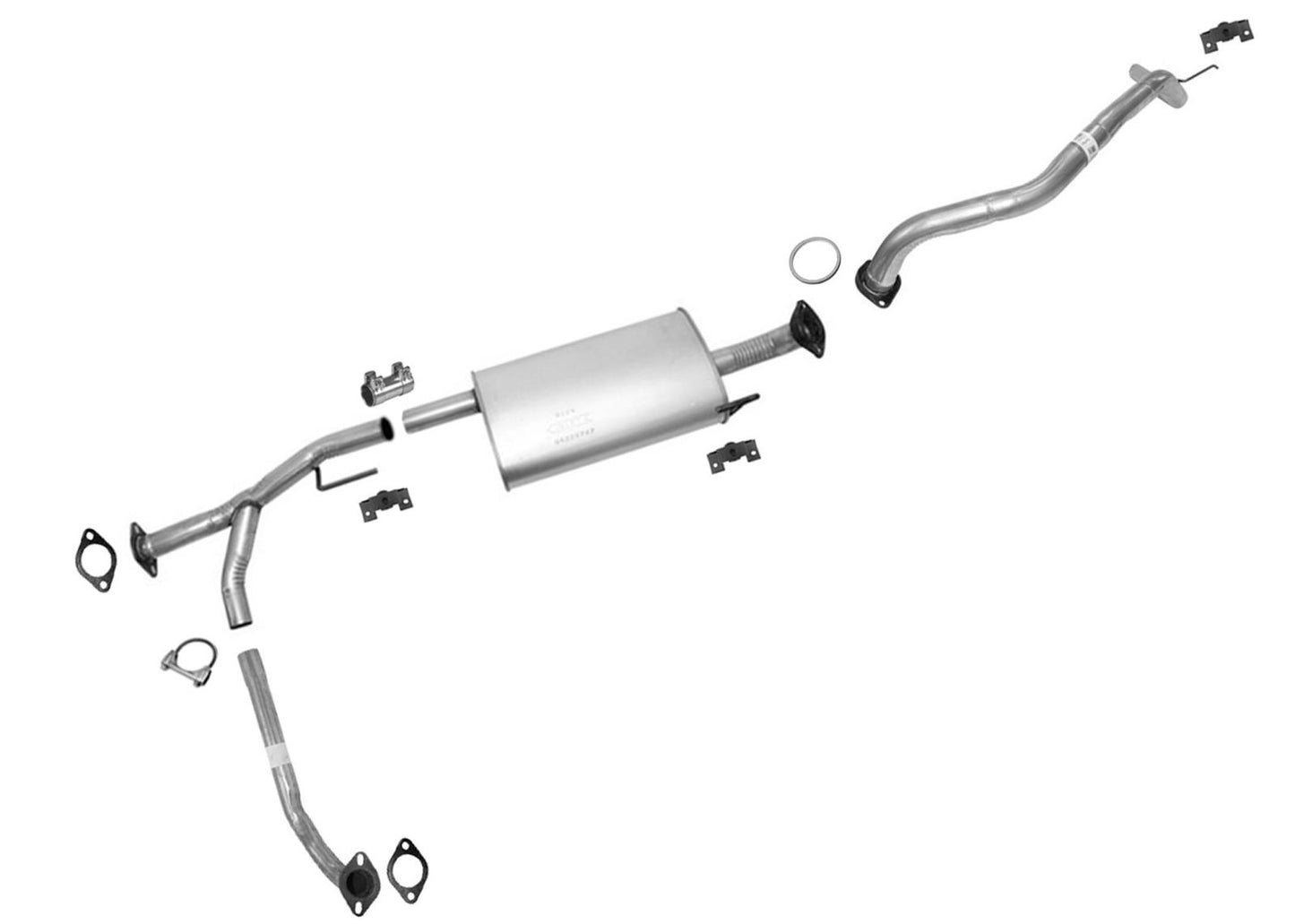 Muffler Tail Pipe Gaskets Exhaust System for Infiniti QX56 2004 2005 2006