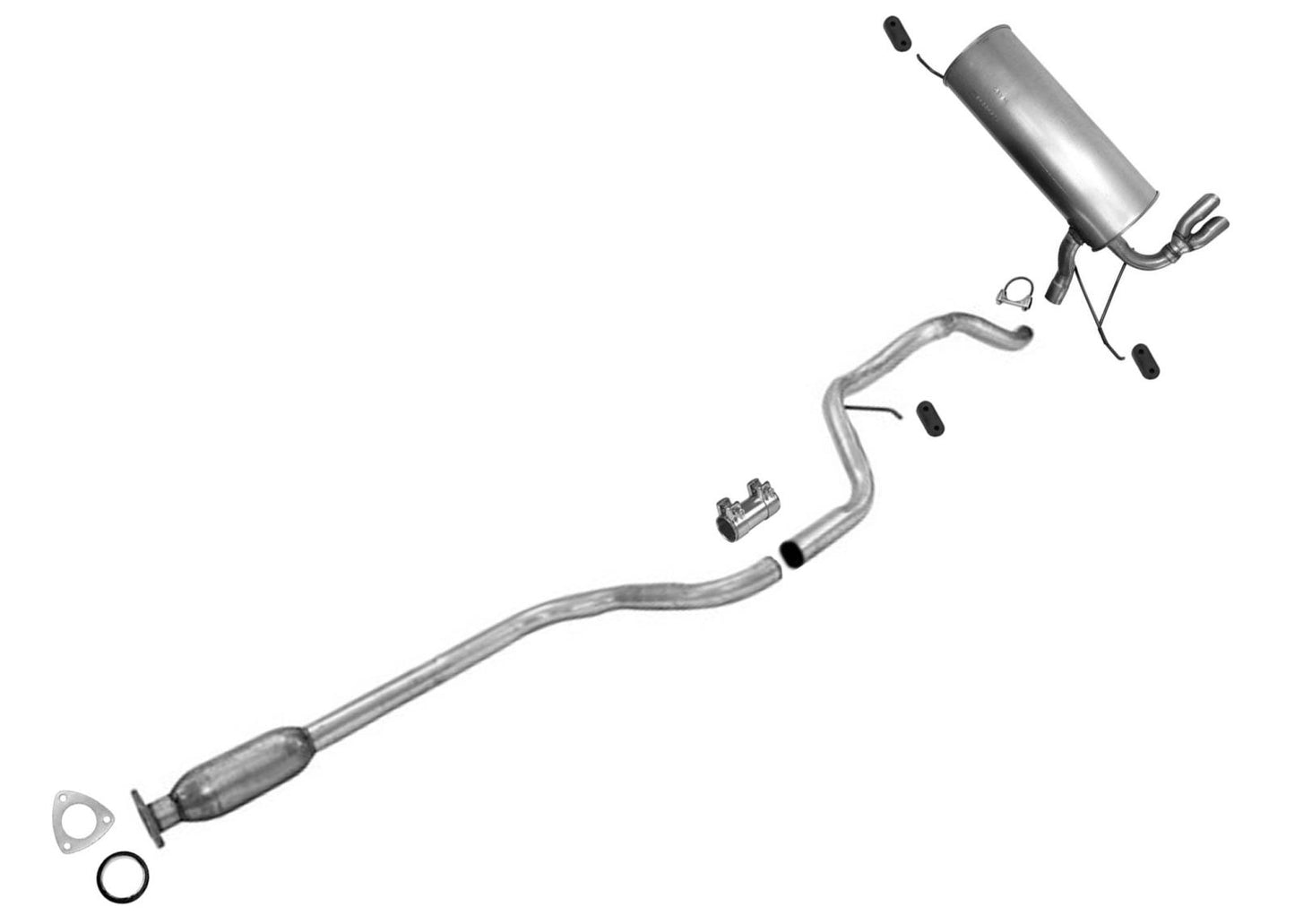 Resonator Pipe Rr Muffler Exhaust System for Pontiac Grand Am 1999-2005 (No GT)