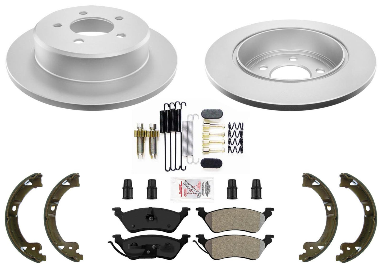 R Zapatas de pastillas de freno de rotores de rendimiento mejorado para Chrysler Town & Country 01-07