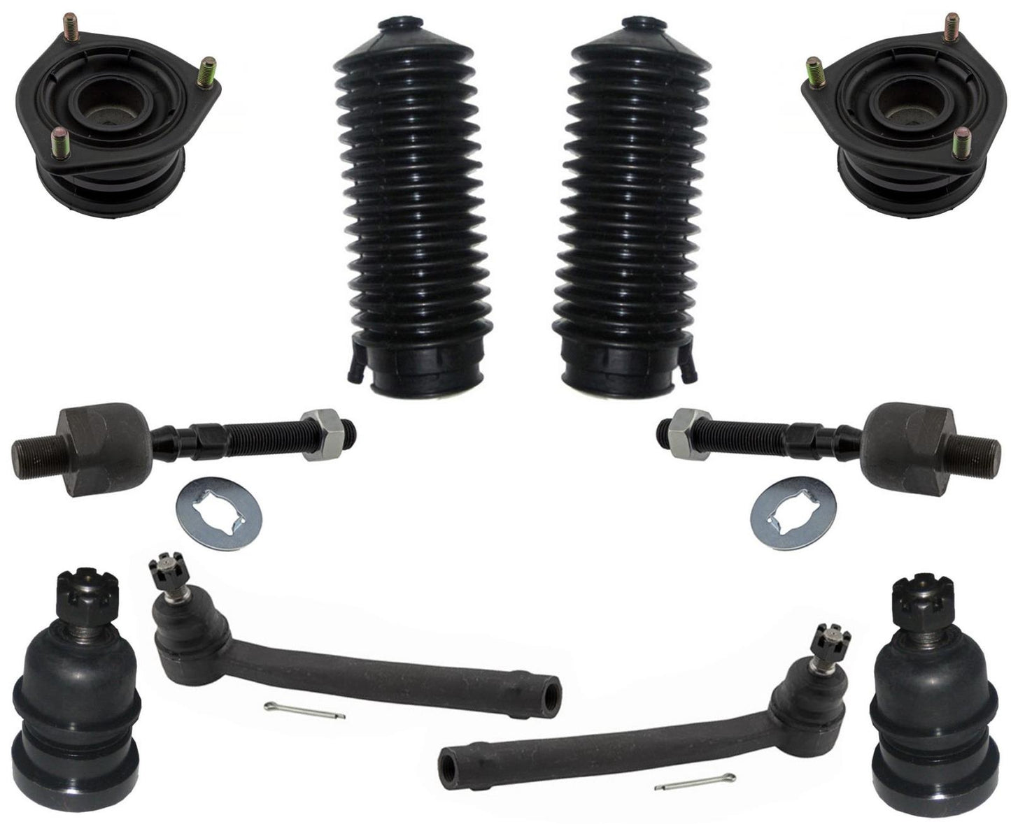 Inner & Outer Tie Rods Ball Joint Strut Mounts for 1984-1989 Nissan 300Z