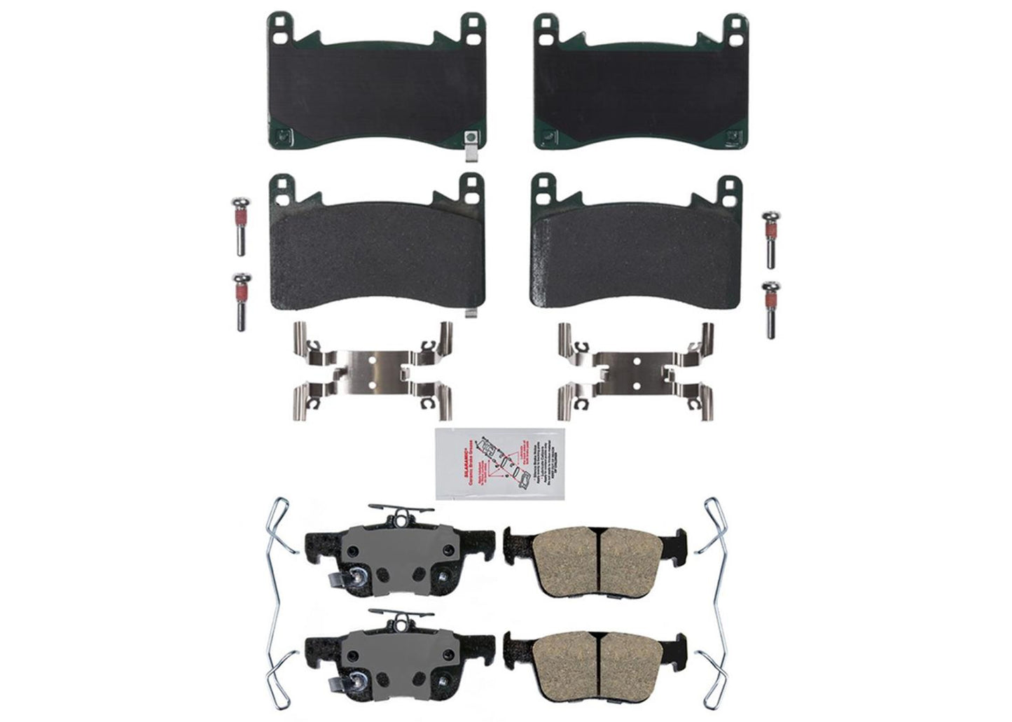 AmeriPro Premium Ceramic Front Rear Disc Brake Pads For Hyundai Santa Fe 21-23