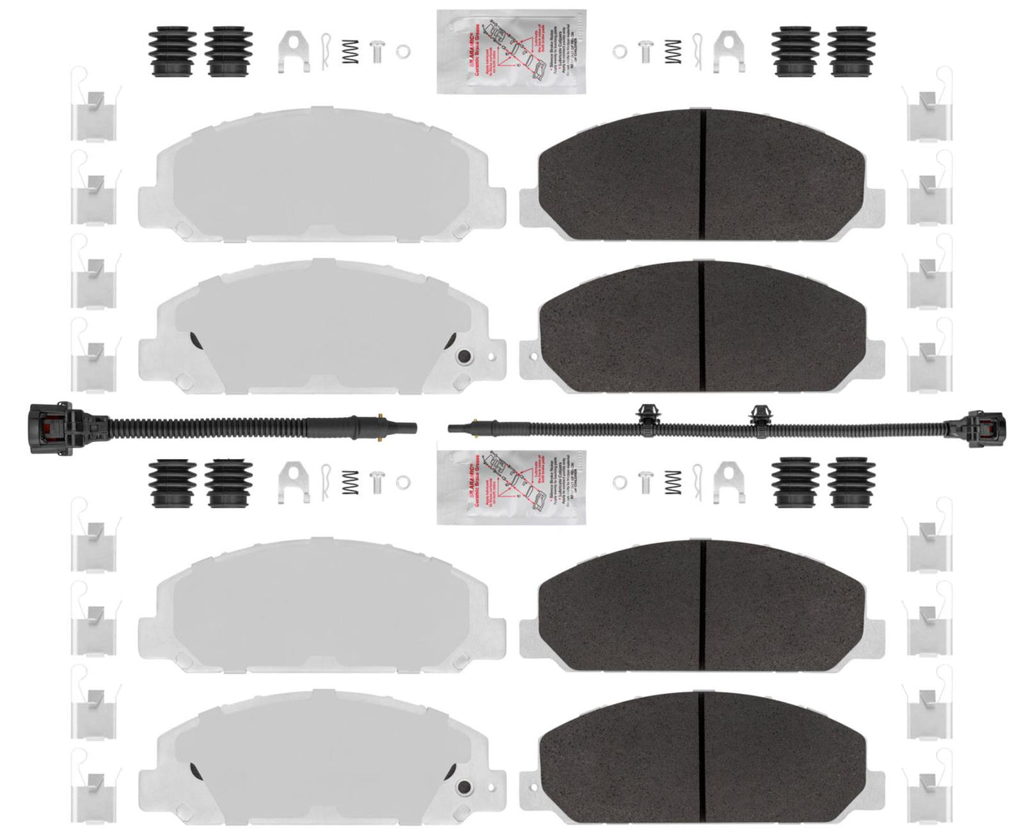 195 Hino Front & Rear HD Disc Brake Pads For Hino 195 2012-2020 195 wear sensor