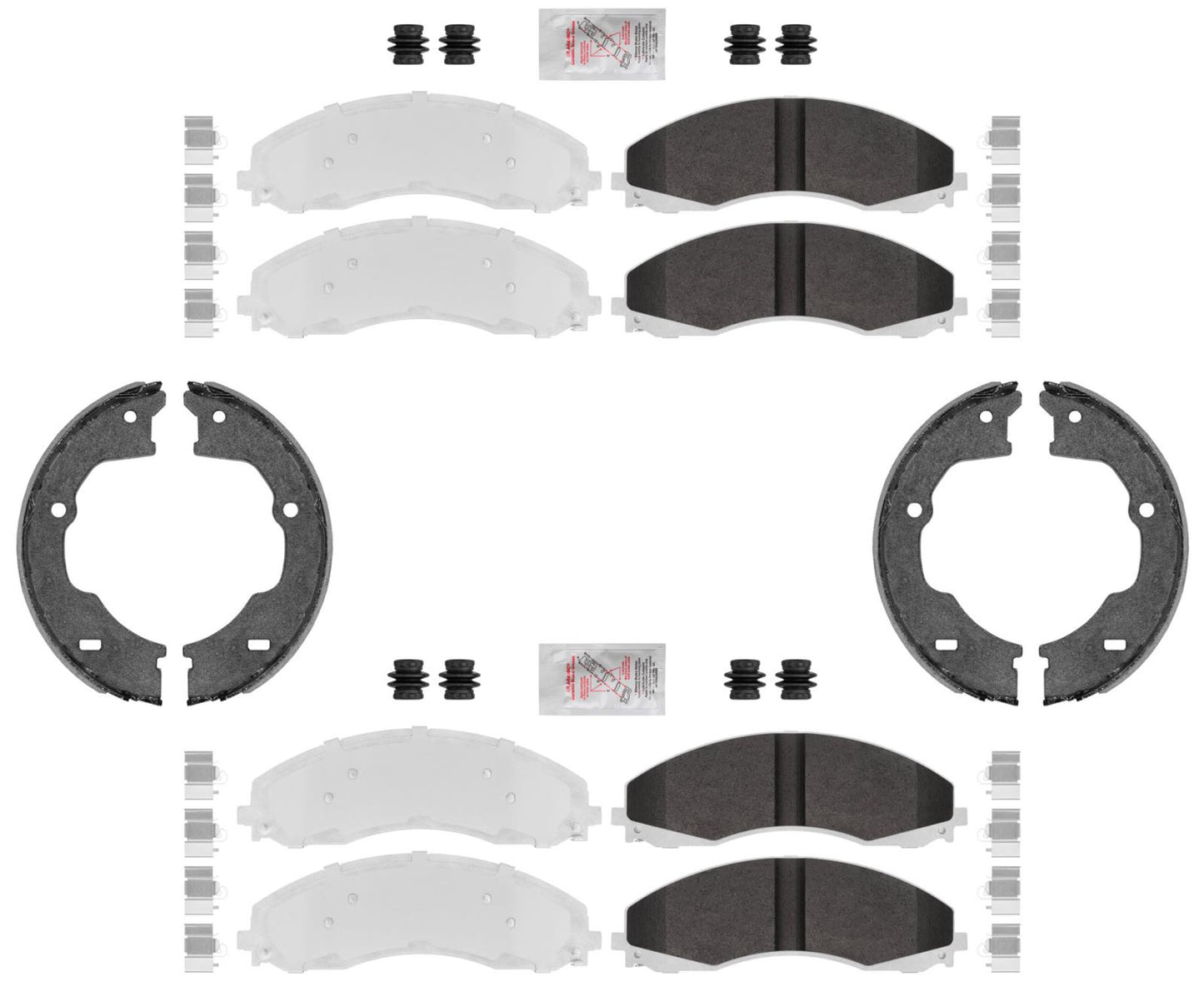 Pastillas de freno de disco HD galvanizadas Fleet Frt Rr - Fabricadas en Canadá para Ford F450 17-23
