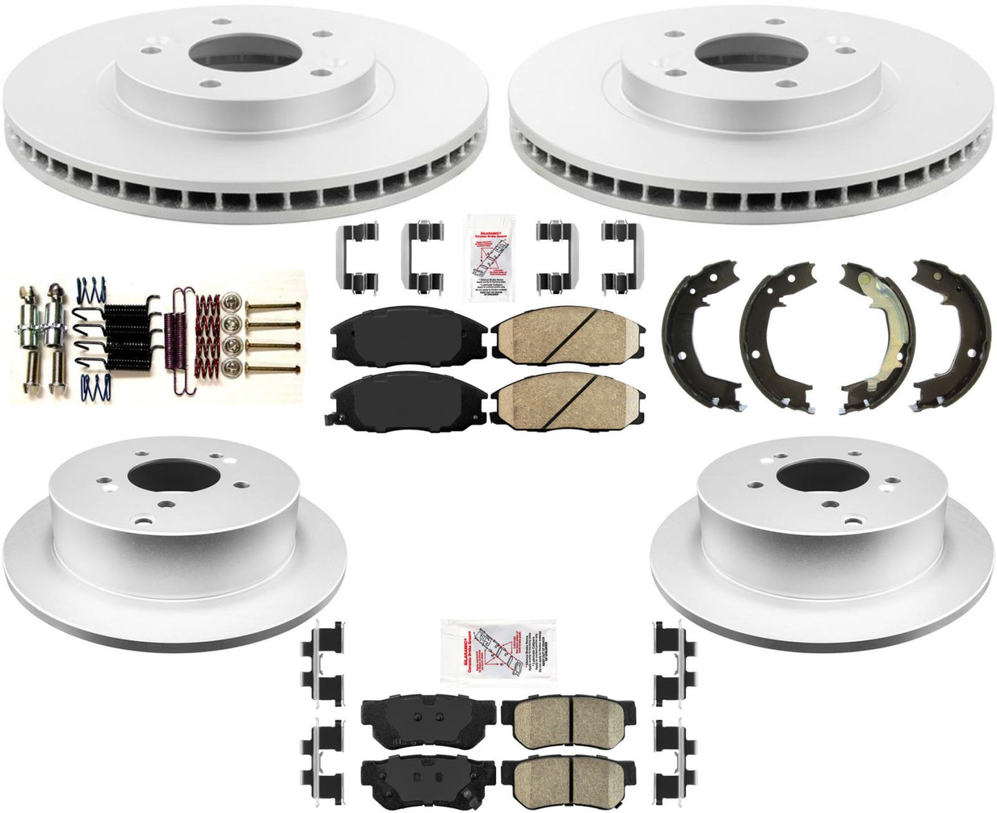 For 2001-2006 Hyundai Santa Fe with Optional 293MM Disc Brake Rotors + Pads
