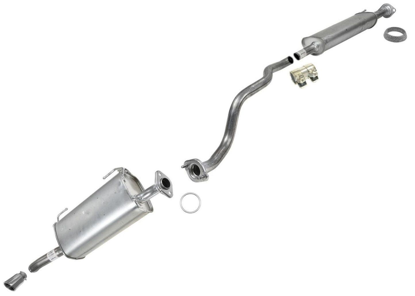 Resonator Muffler Pipe Gaskets Exhaust System For 2013-2019 Nissan Sentra SR 1.8