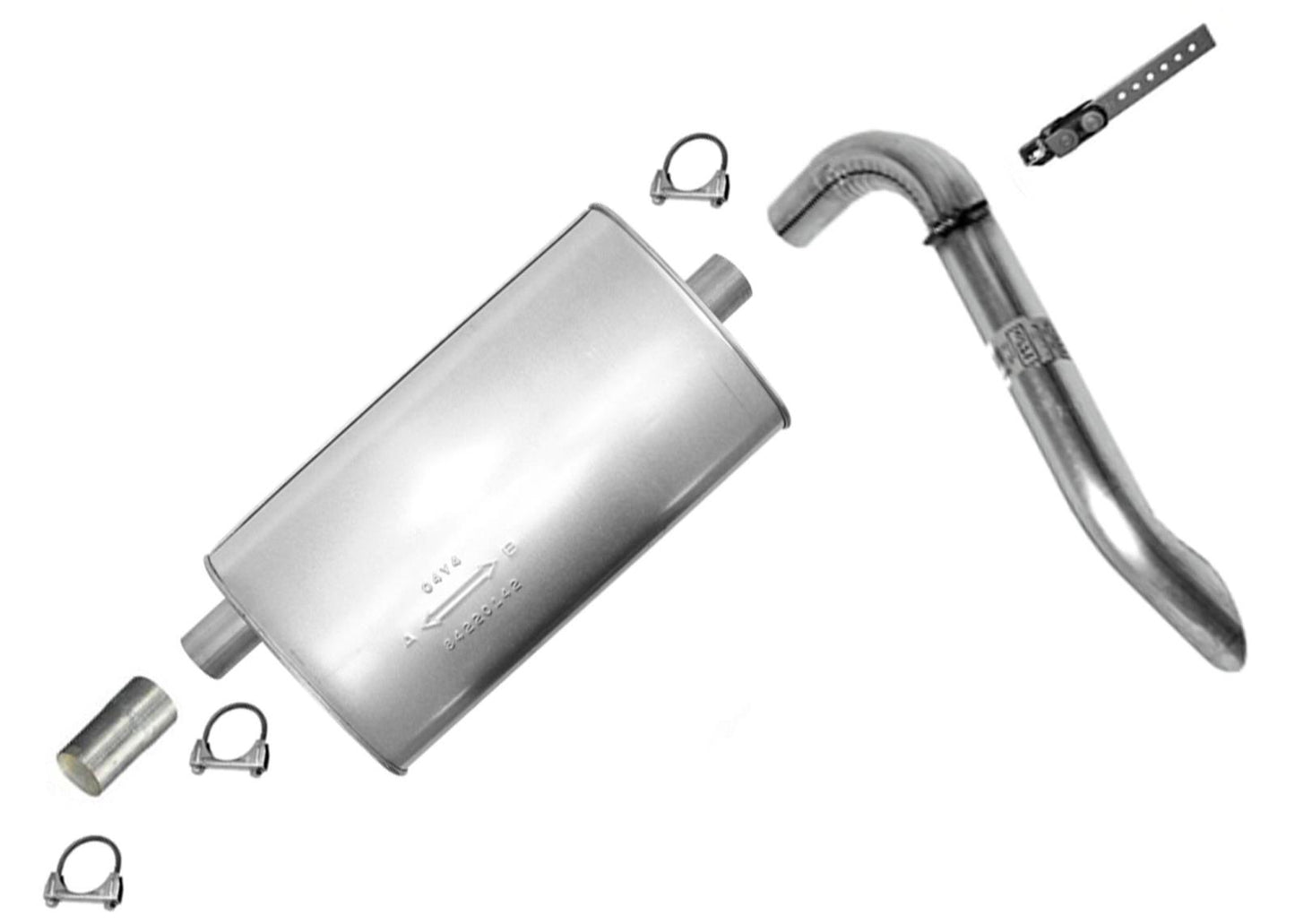 Weld On Rear Muffler Pipe Tail Pipe for Chevrolet Camaro Firebird 1993-1997 V6