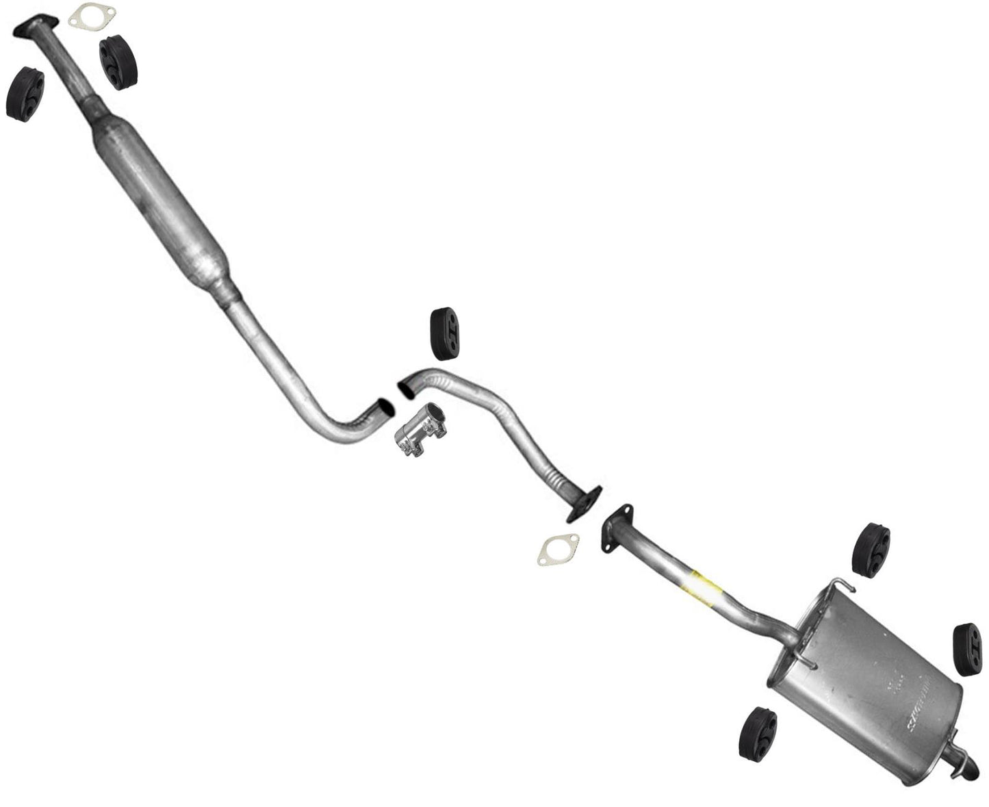 Muffler Resonator Tail Exhaust System for 2003 2004 2005 Hyundai Accent 1.6L