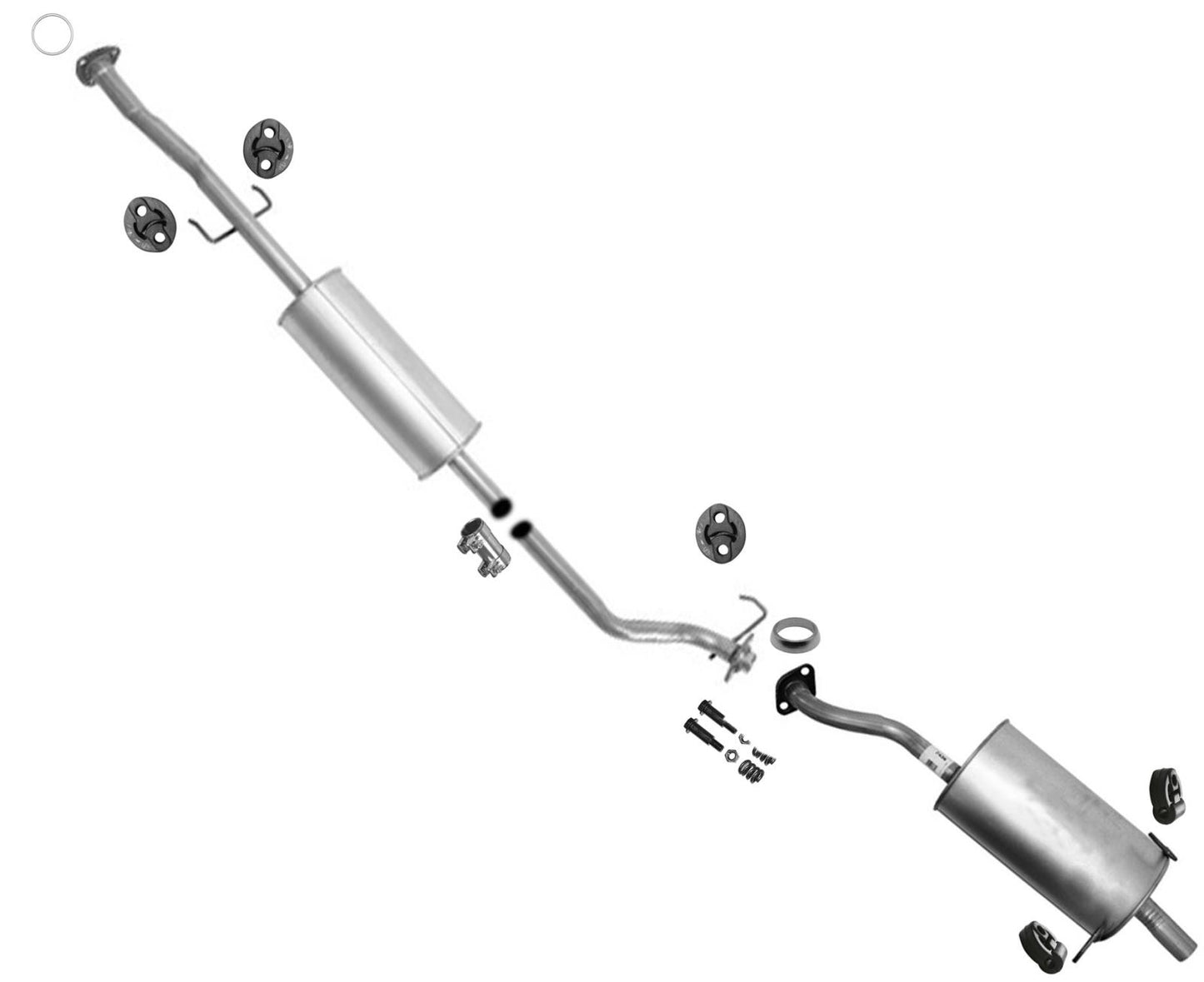 Exhaust Brand Middle Resonator & Muffler for Honda CR-V CRV 2007 2008 2009