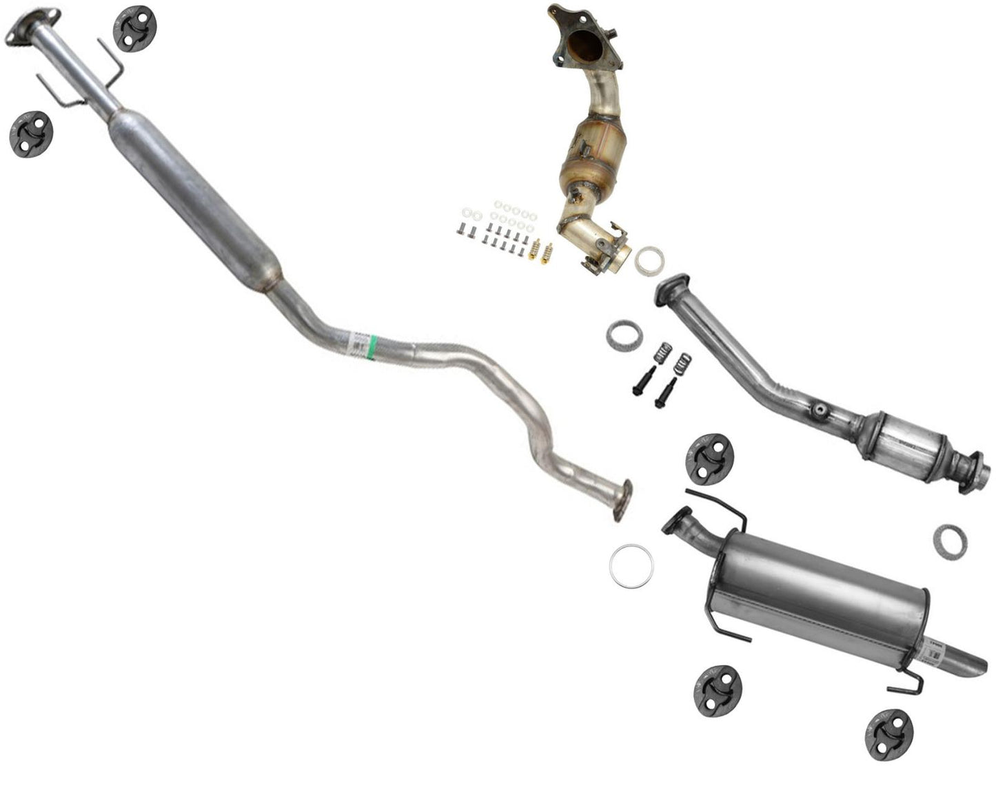 2 silenciador de tubo del sistema de escape del convertidor catalítico para 11-16 para Nissan Juke 1.6