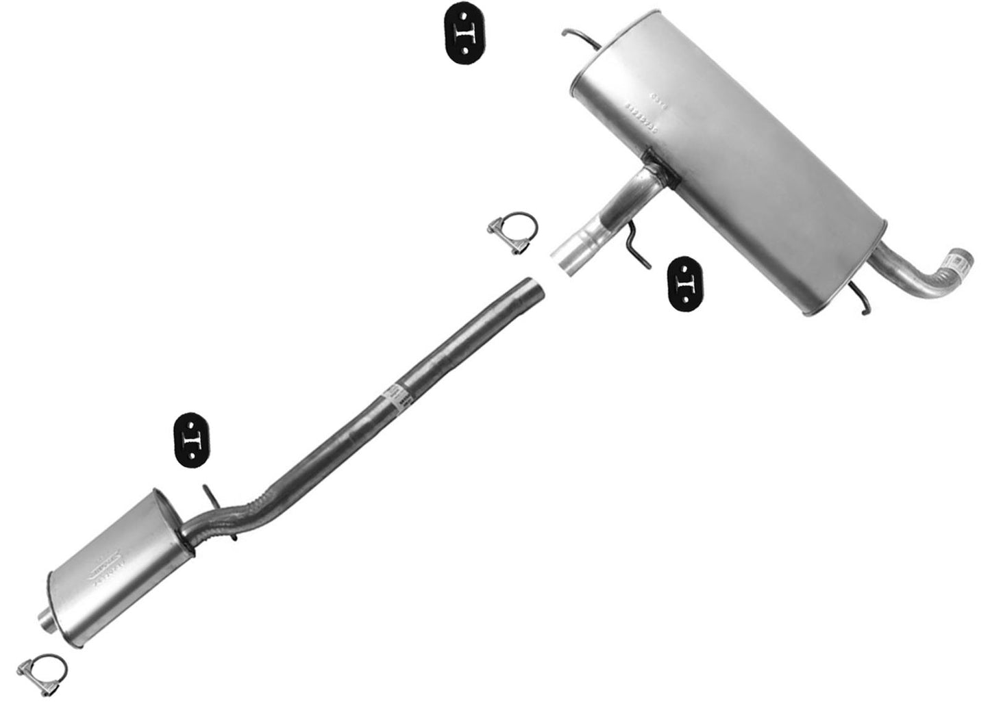 Complete Muffler Exhaust System For GMC Equinox Terrain 2.4L 2010 2015 2016 2017