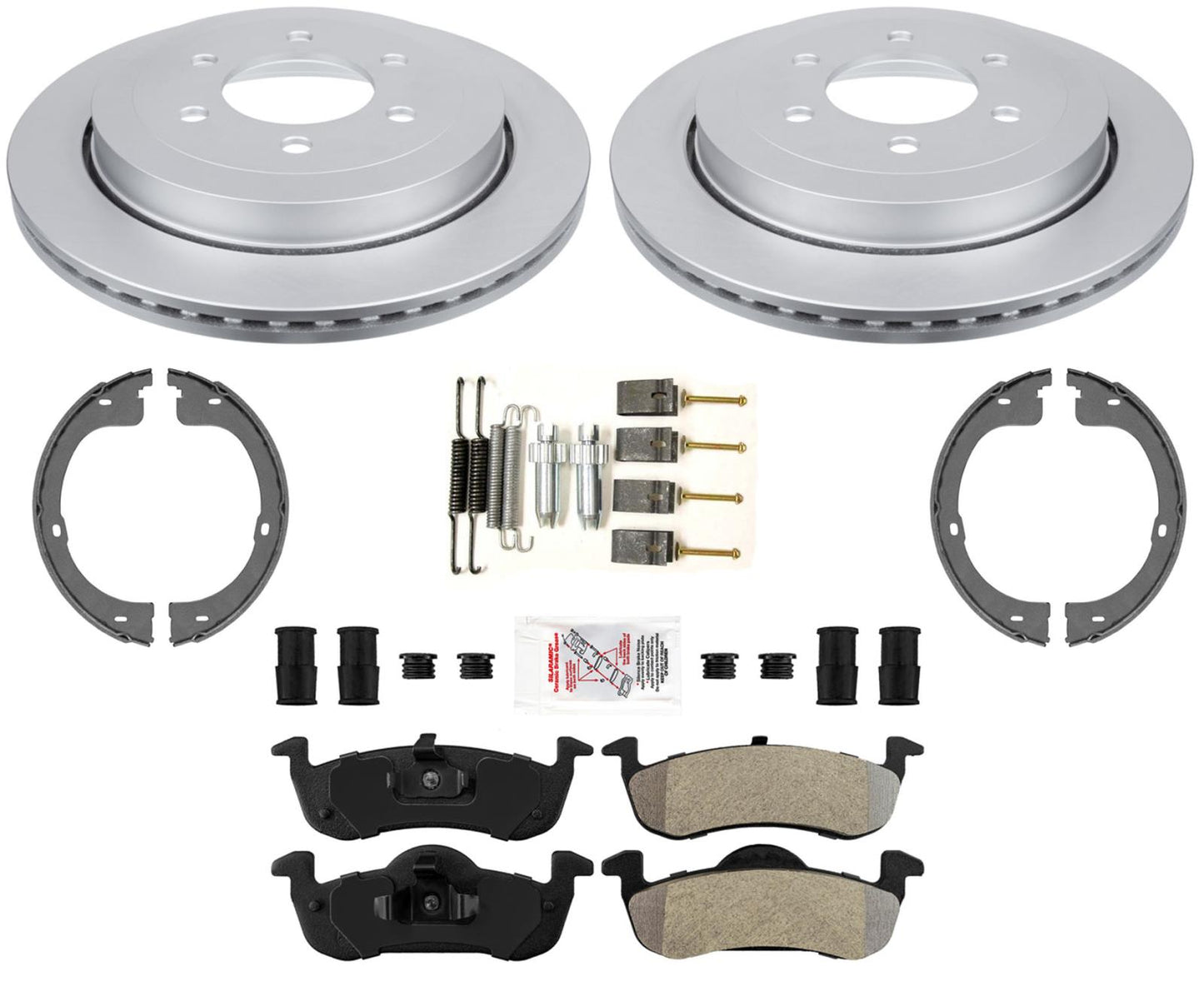 For 2007-17 Ford Expedition Improved Performance Coated Brake Rotors Brake Pads