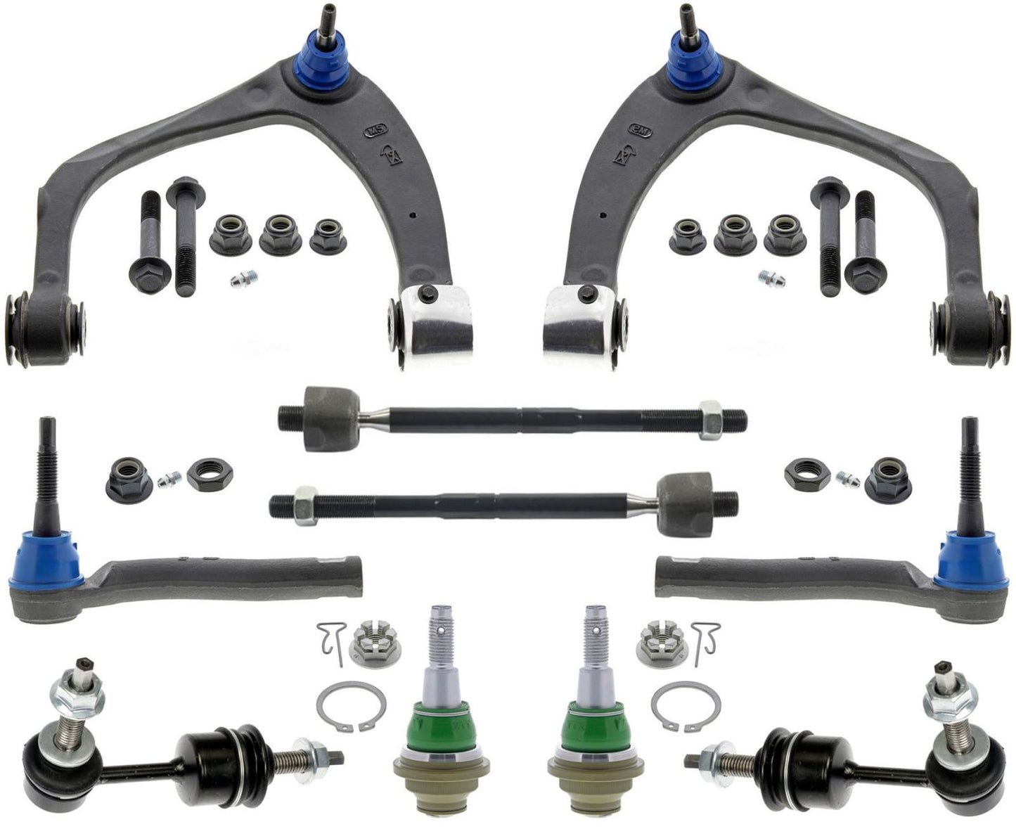Front Upper Control Arms Ball Joint Tie Rods & Links For Silverado 1500 2019-23