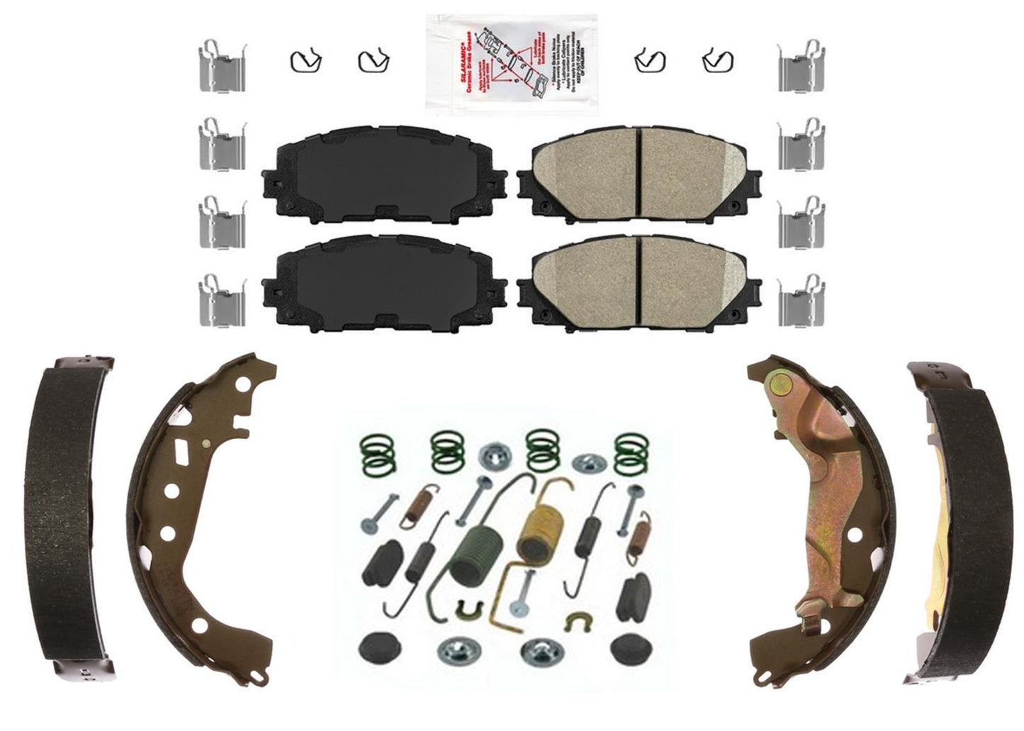 Ameri Pro Front Ceramic Disc Brake Pads Brake Shoes for 2015-2018 Toyota Yaris