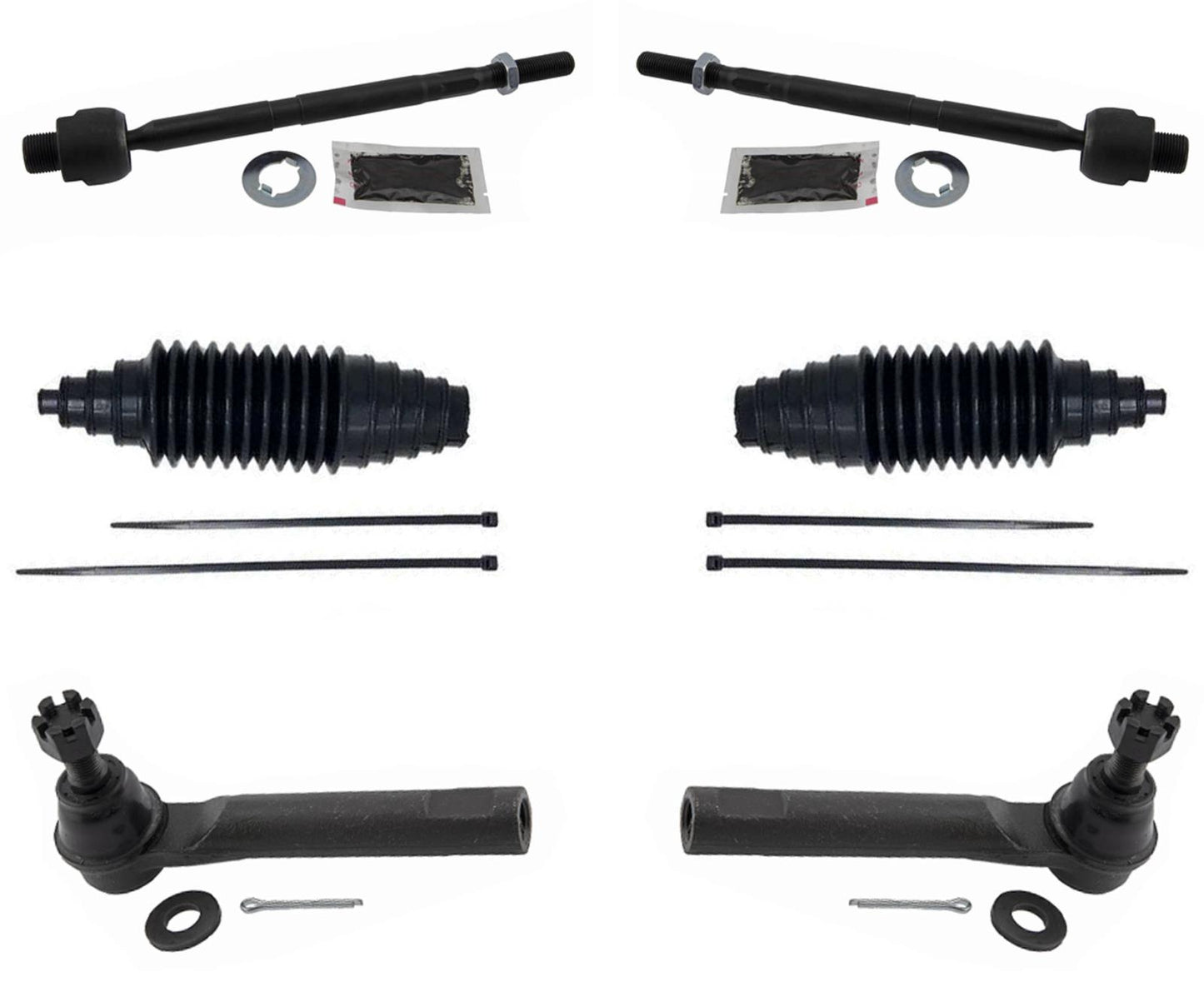 Front Inner & Outer Tie Rods Assembly For Acura RDX 2007-2012