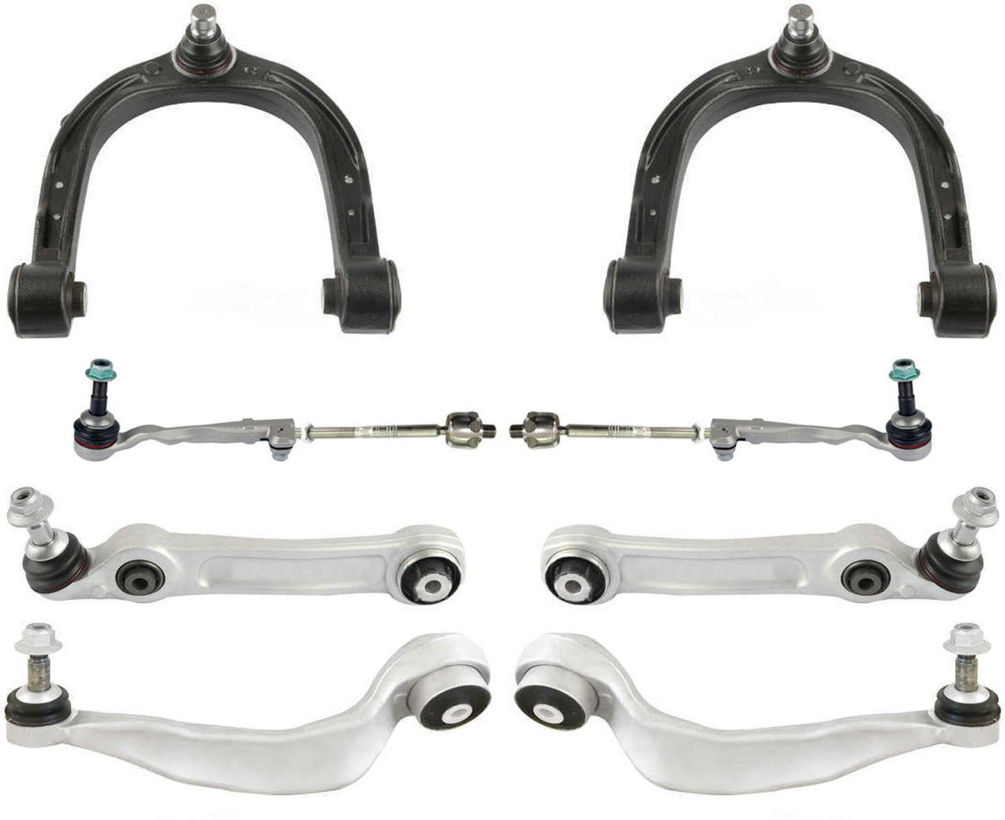 Front Lower & Upper Control Arms W/ Ball Joints & Tie Rods For BMW 740I 16-2022