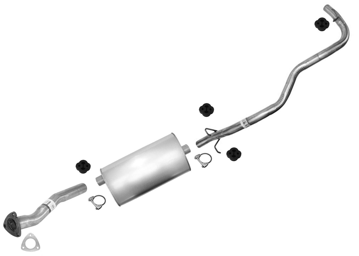 Muffler Pipe Exhaust System for 1996-1999 S10 Pick Up 2.2 122.9" Wheelbase