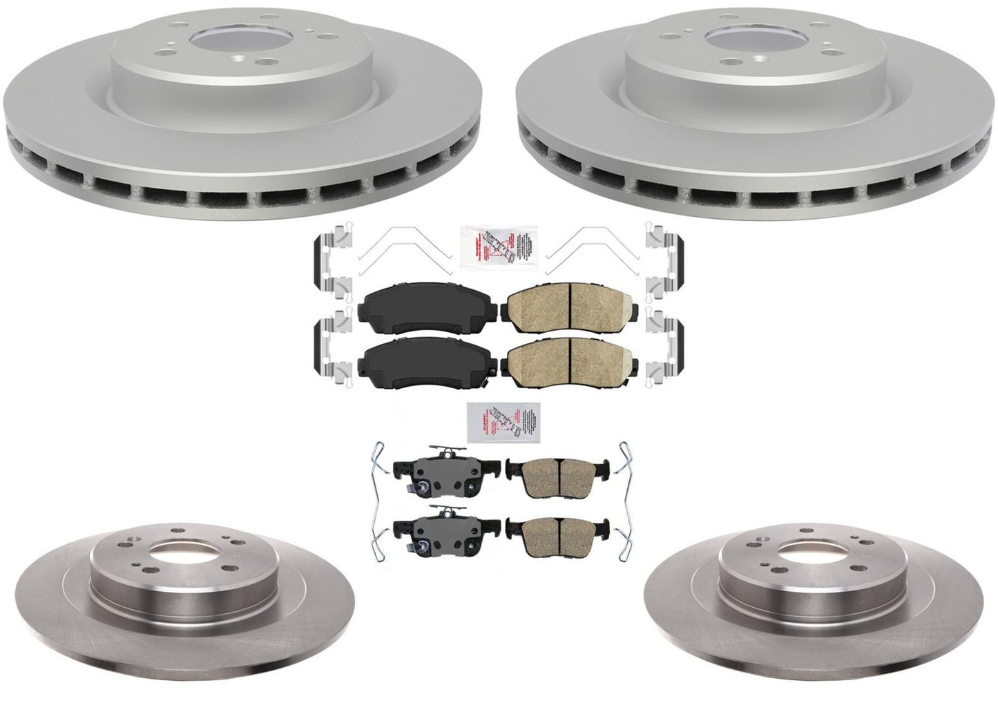 F&R Disc Brake Rotors Ameri Pro Ceramic Pads For Acura TLX 2021 2022 2023 2.0L