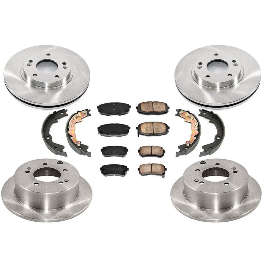 Pastillas de cerámica para rotores de freno delantero y trasero 100% nuevas para Kia Forte SX 2.4L 2010-2013