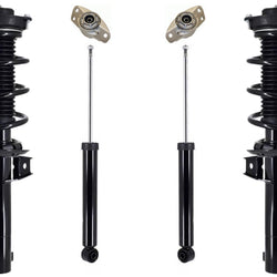 Coil Spring Struts + Rear Shocks Absorber Mounts & Bushings for Audi A3 06-13