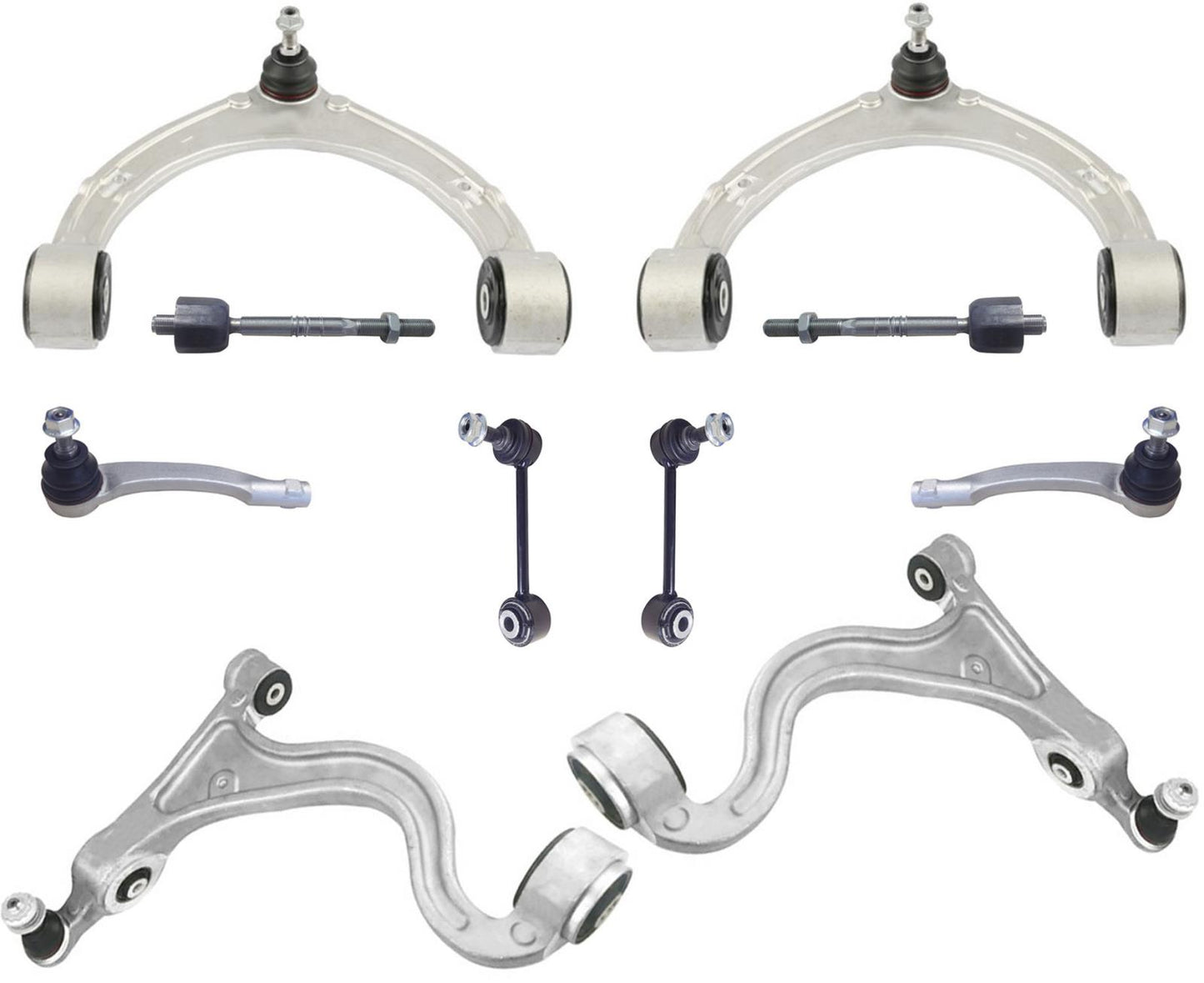 Control Arms W/ Ball Joints Tie Rods & Links For Porsche Panamera 10-13 W/O VSC