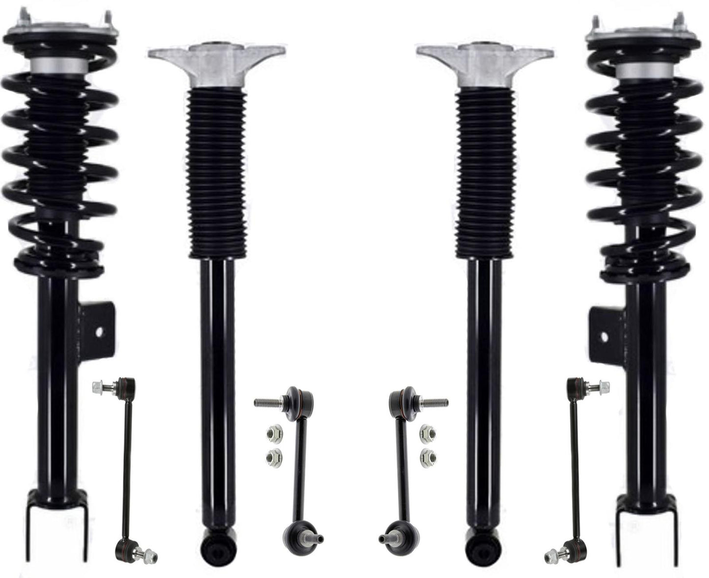 Front Struts Coil Spring Rear Shocks & Links For Tesla 3 Rear Wheel Drive 17-21