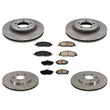 For Ford 2011-2014 Mustang 3.7L Base 316mm 12 7/16 Inch Rotors & Brake Pads 6Pc