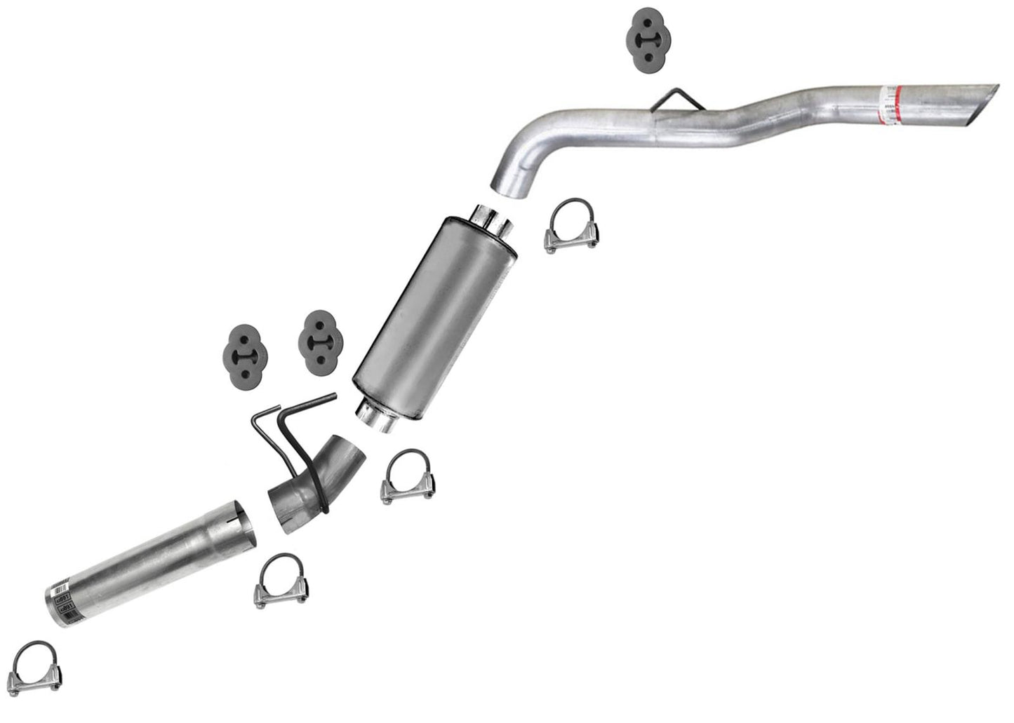 Rear Muffler Ext Pipe Tail Pipe Fits for Ram 2500 2007-2011 6.7L Diesel Weld on