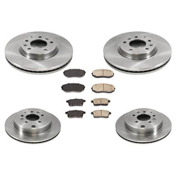 Para Mazda 07-12 CX7 rotores de freno de disco delantero y trasero y pastillas de freno de cerámica 6 piezas